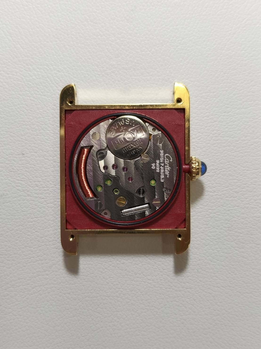 カルティエ マストタンク LM 590005 クォーツ Cal.90 SV925 革 純正ピンバックル（GP）オパラン文字盤（SWISS表記）オーバーホール済み