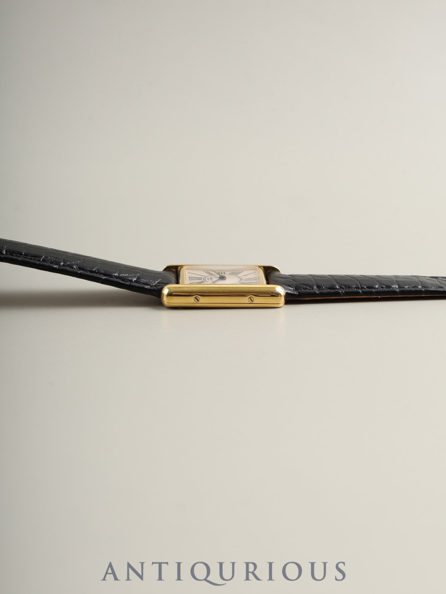 カルティエ マストタンク SM 5057001 クォーツ Cal.057 SV925 革 純正Dバックル（GP） オパラン文字盤（SWISS表記）オーバーホール済み 新品仕上げ済み