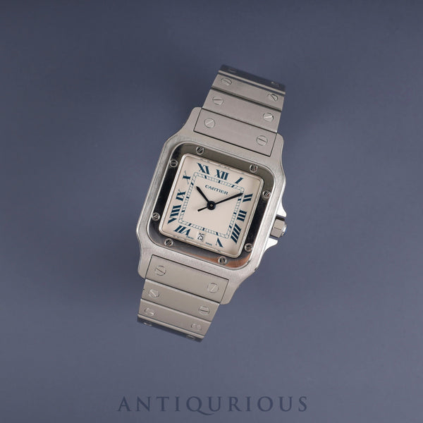 Cartier Santos Galbee LM W20018D6 / 1564 Quartz Cal.687 Stainless Steel White Dial Overhauled