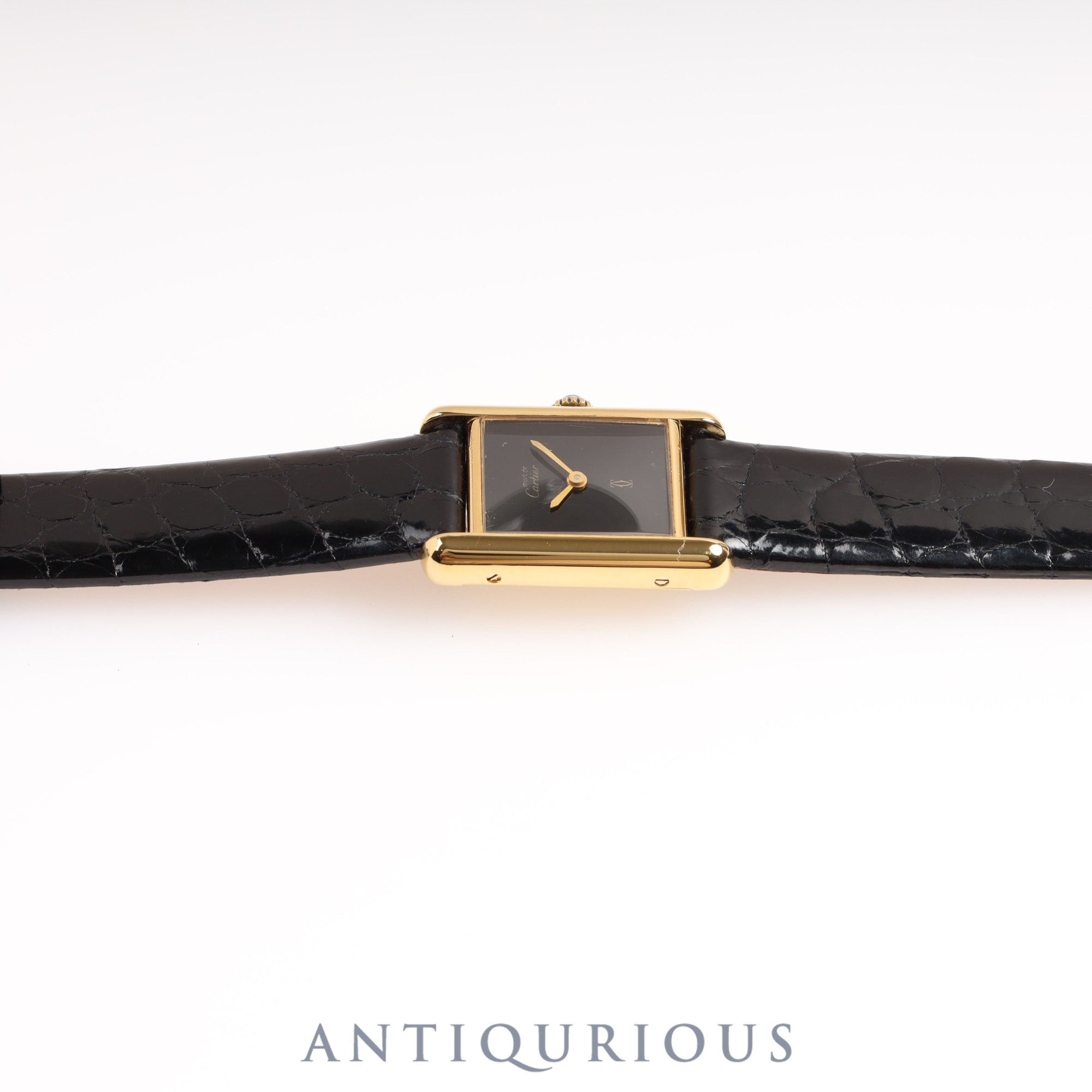 Cartier Must Tank SM Manual Winding Black Onyx Dial