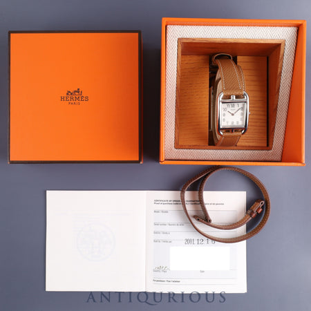 Hermes Cape Cod CC1.210 Quartz Cal.976.001 SS Leather Genuine Buckle (SS) White Dial 23 x 33mm Box (watch base missing) Warranty (no date written) Genuine leather strap Overhauled