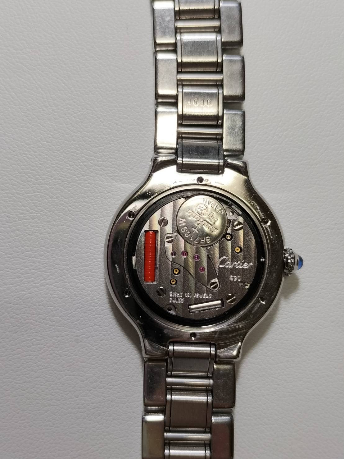 カルティエ マスト ヴァンティアン SM 1340 クォーツ Cal.690 SS SS シルバー文字盤（SWISS MADE表記） 箱 保証書（1999年）オーバーホール済み