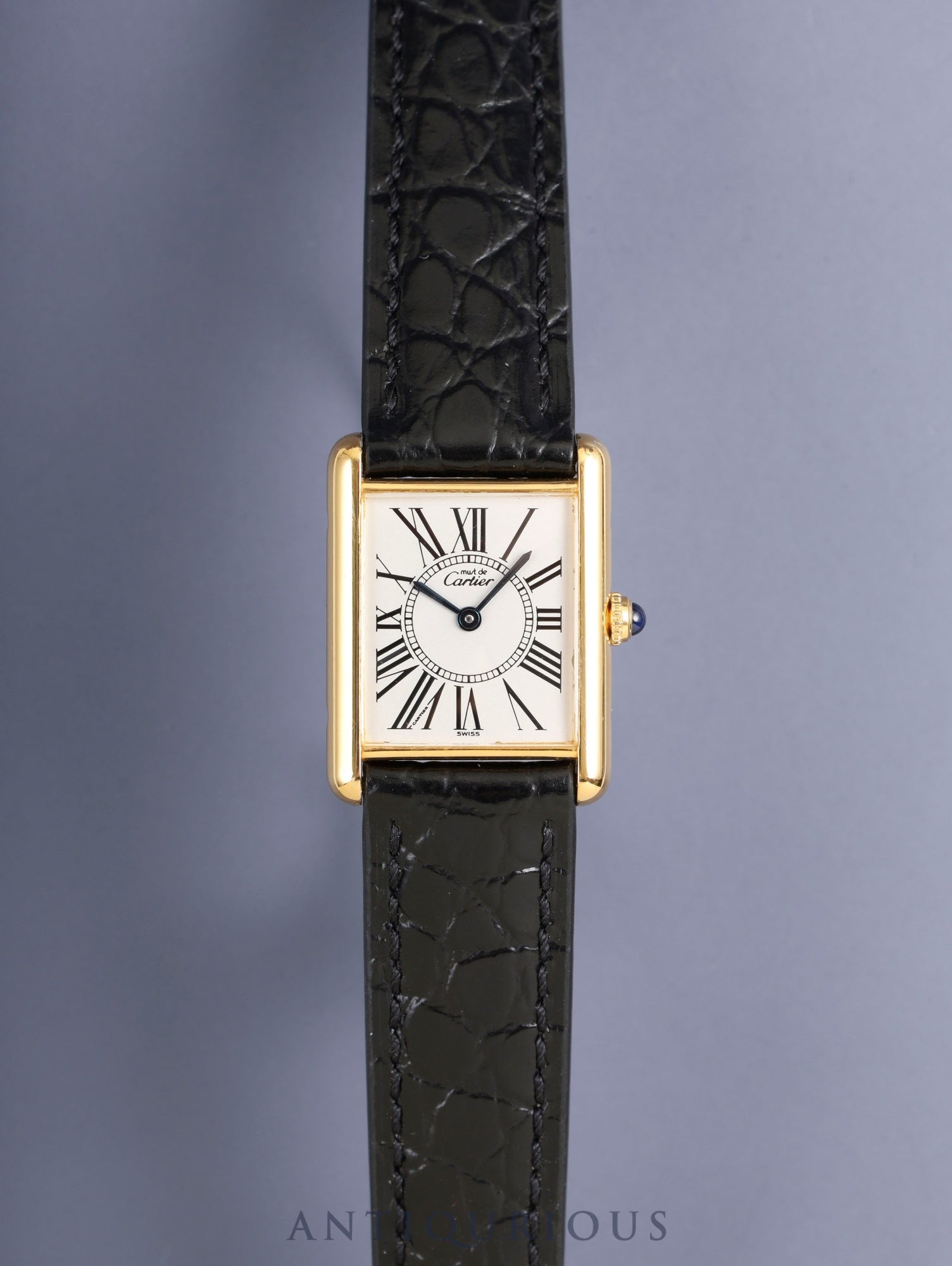カルティエ マストタンク LM 590005 クォーツ Cal.90 SV925 革 純正