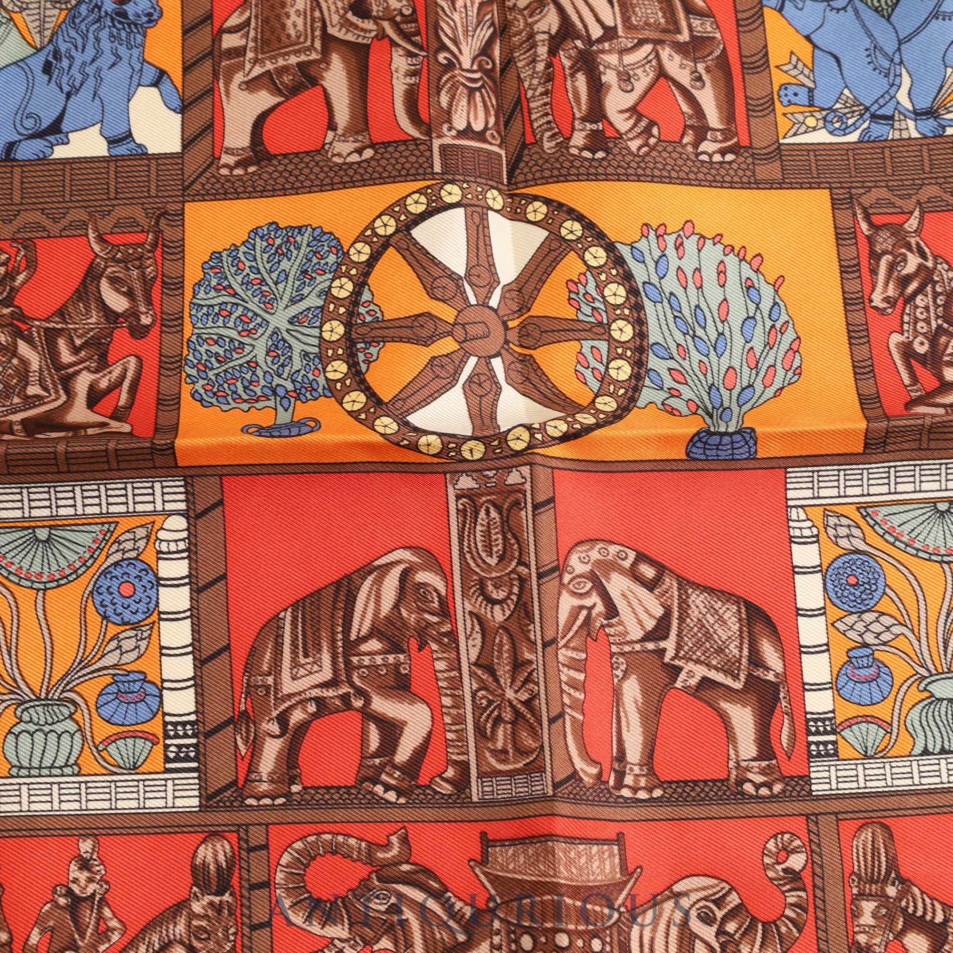 Hermes scarf Carre 45 Tower gate SILK 100% box