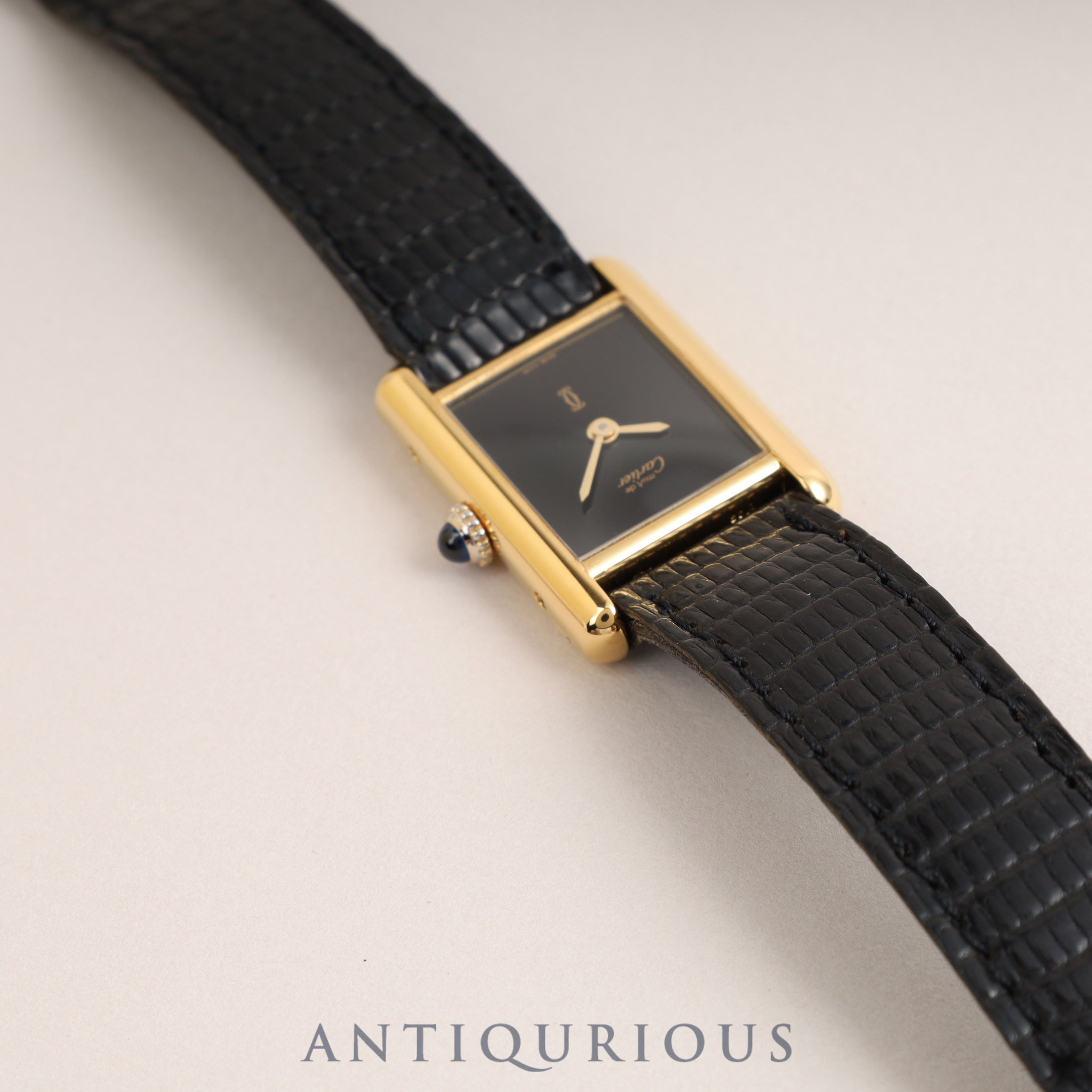 Cartier Must Tank SM Manual Winding Onyx Dial