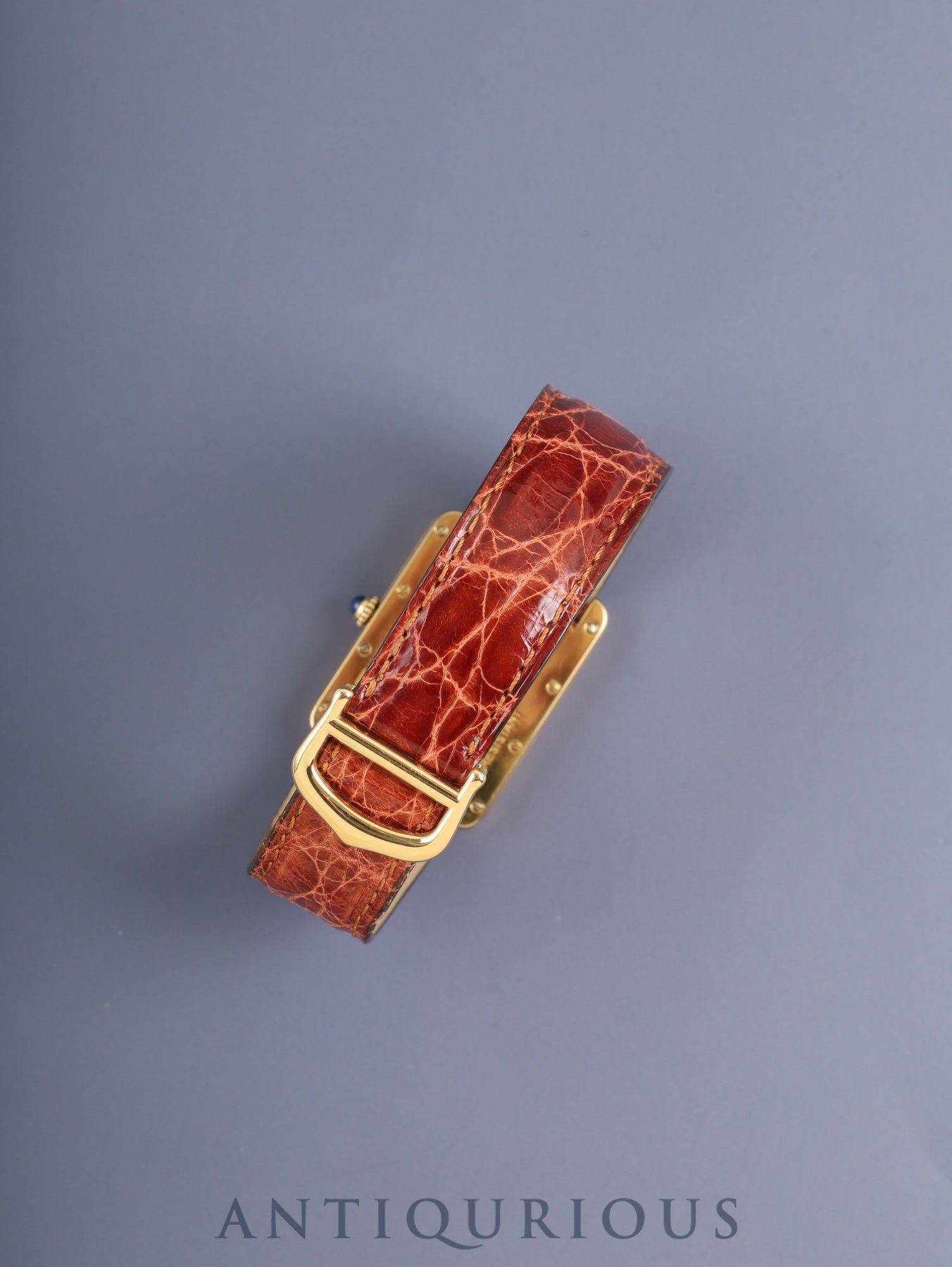 カルティエ マストタンク GM（XL） W1017454 / 2413 クォーツ Cal.687 SV925 革 純正Dバックル（GP）アイボリーローマン文字盤 （SWISS MADE表記） 箱 冊子 オーバーホール済み