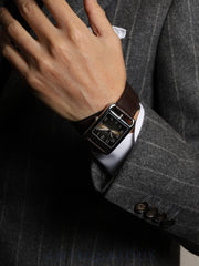 エルメス ケープコッド CC1.810 クォーツ Cal.E64111 SS 純正革ベルト 純正尾錠（SS）ダークブラウンアラビア文字盤 箱 冊子 オーバーホール済み