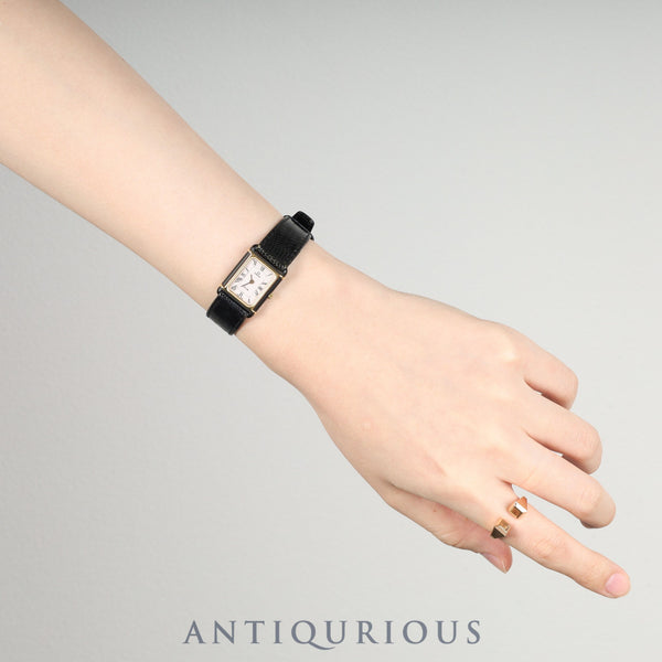 Omega De Ville Quartz Cal.1450 GP Genuine leather strap Genuine buckle (GP) White Roman dial Case Overhauled