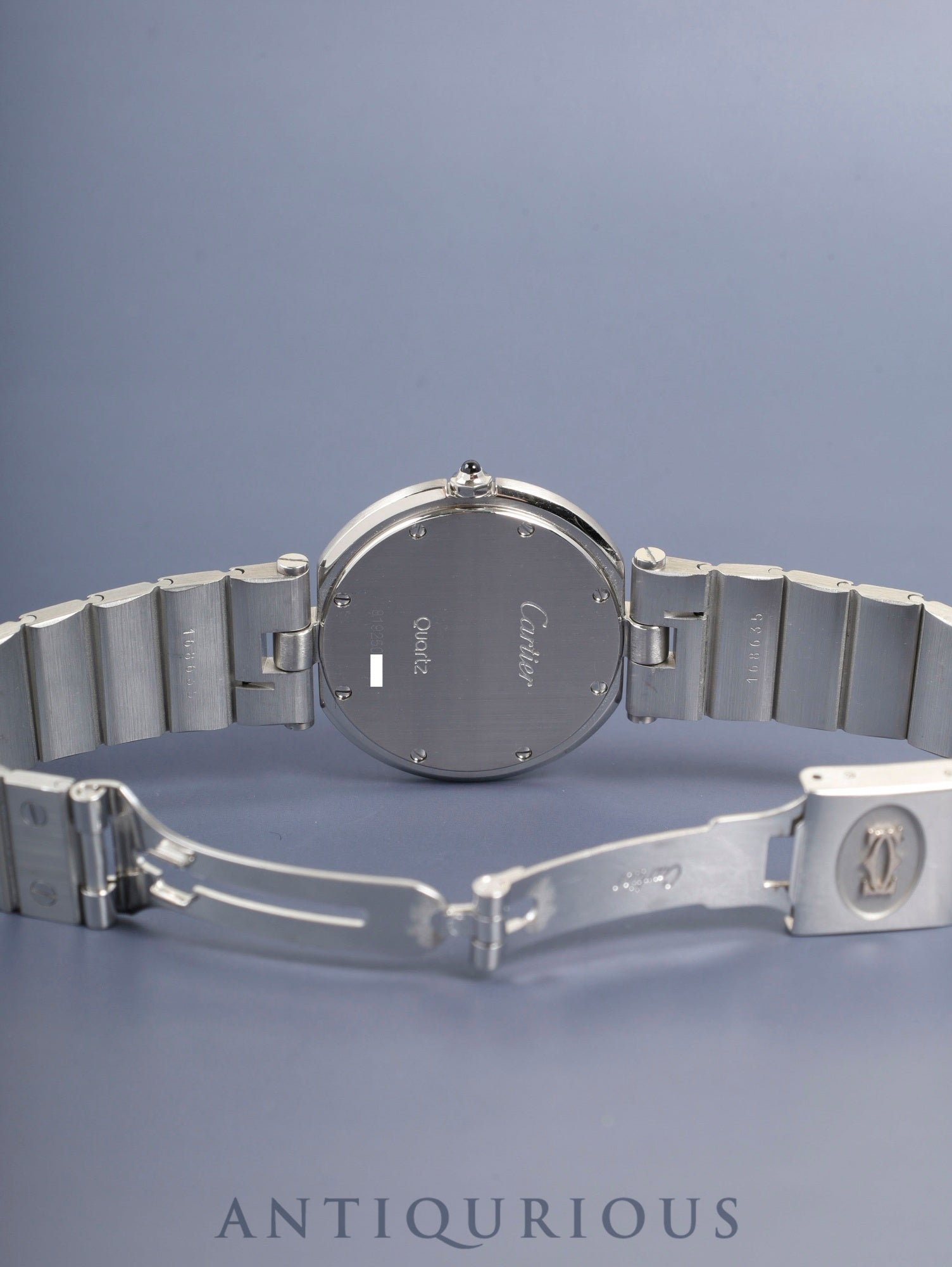 カルティエ サントス ヴァンドーム LM 81925 クォーツ SS SS ホワイトローマン文字盤（SWISS MADE表記） カルティエブティックにてコンプリートサービス（フルメンテナンス）済み