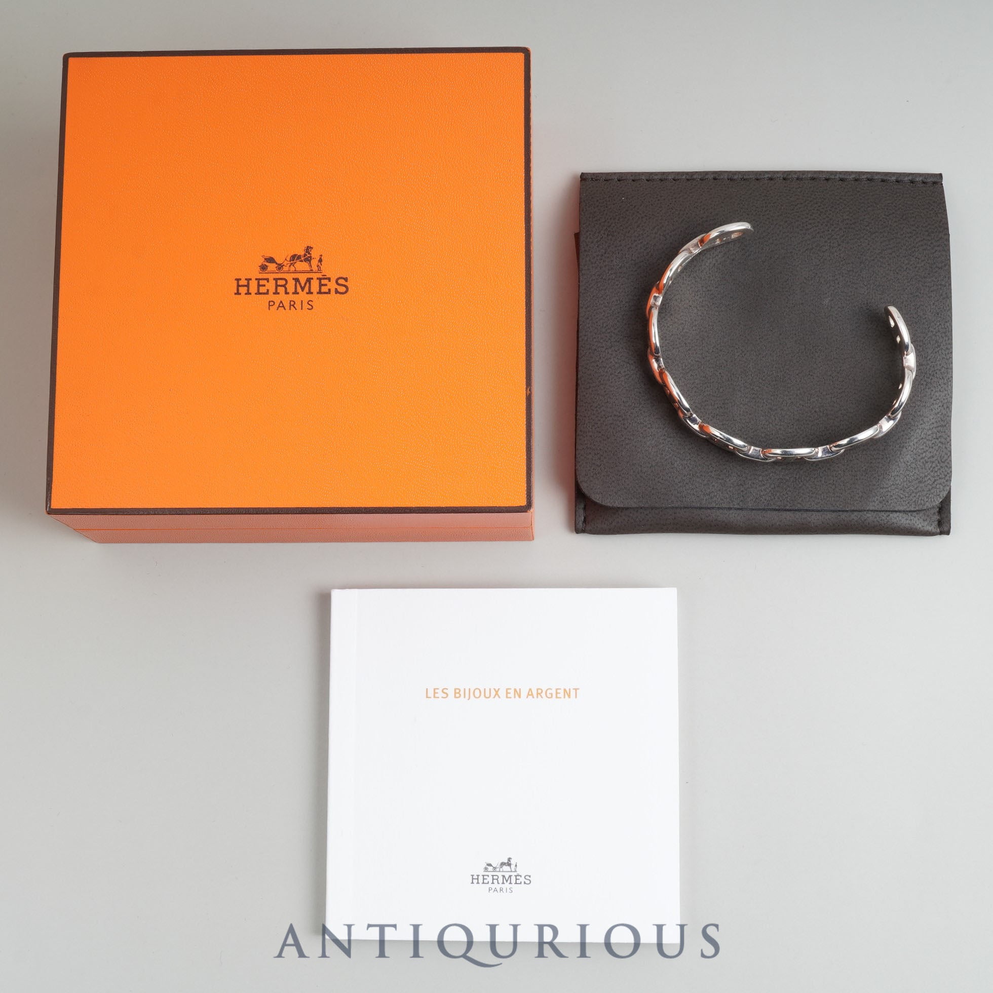 HERMES Bangle Bracelet Chaine d'Ancre Enchene SH