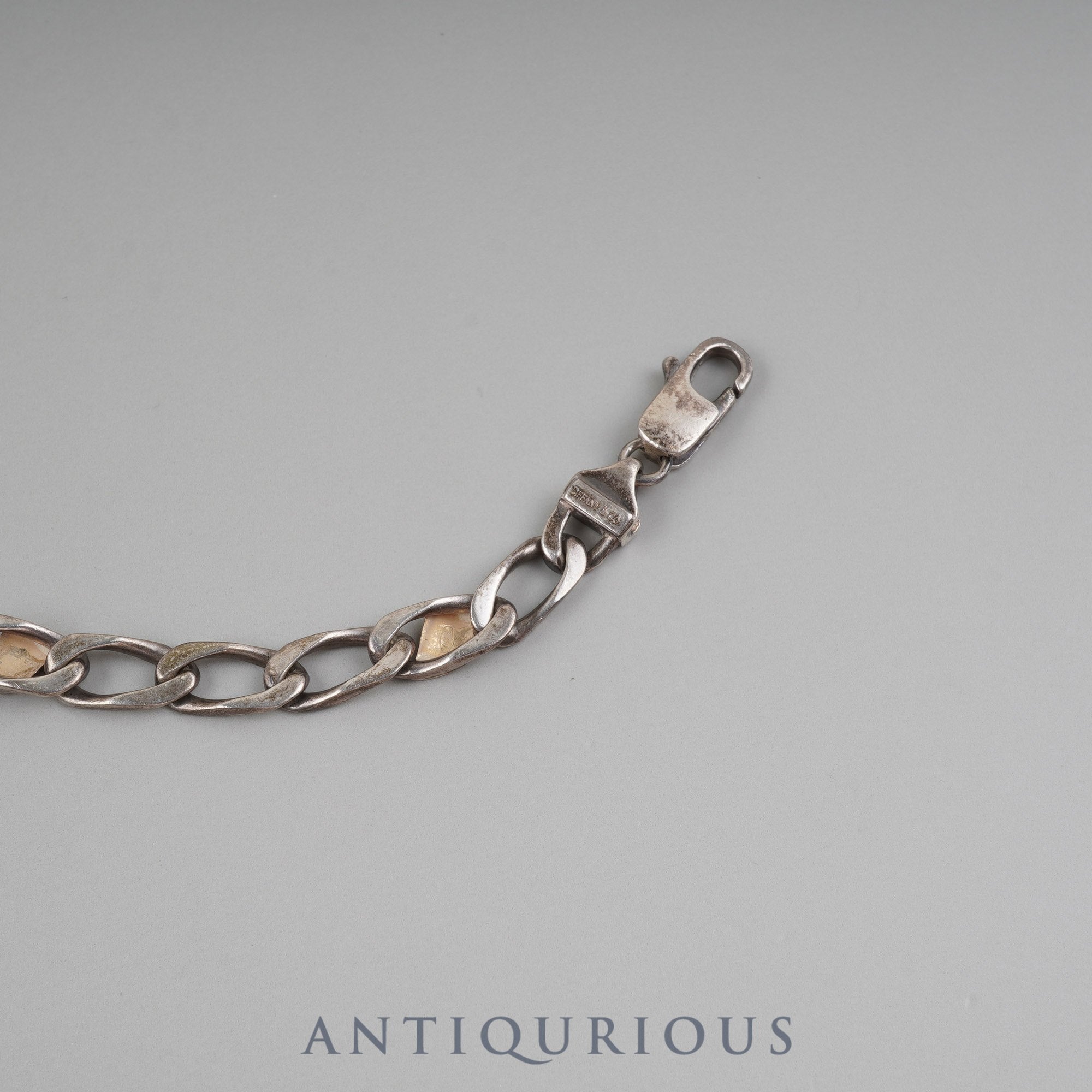 ティファニー ブレスレット フィガロチェーン ヴィンテージ コンビ