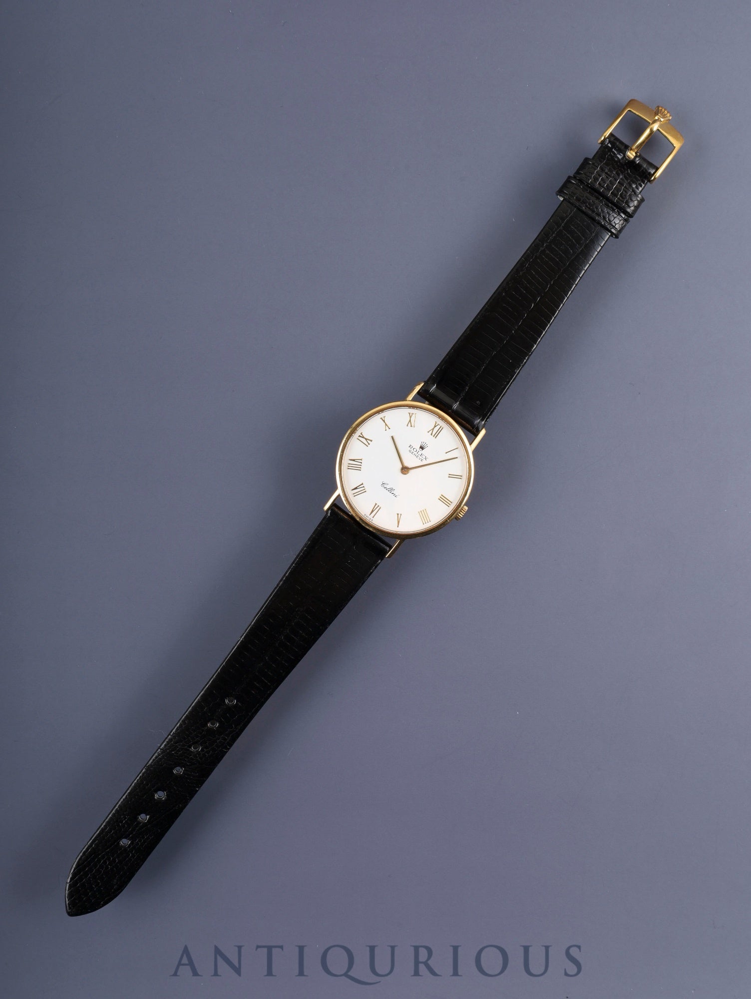 ロレックス チェリーニ 5112 手巻き Cal.1601 750 革  純正尾錠（GP） ホワイト文字盤 L番台（1989年～1990年）オーバーホール済み