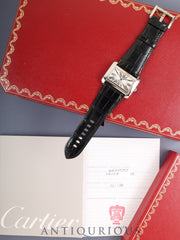 カルティエ タンク ディヴァン LM 2612 自動巻き Cal.381A SS 純正革ベルト 純正ピンバックル（SS）シルバーローマン文字盤（SWISS MADE表記）箱 冊子 保証書（2007年）オーバーホール済み