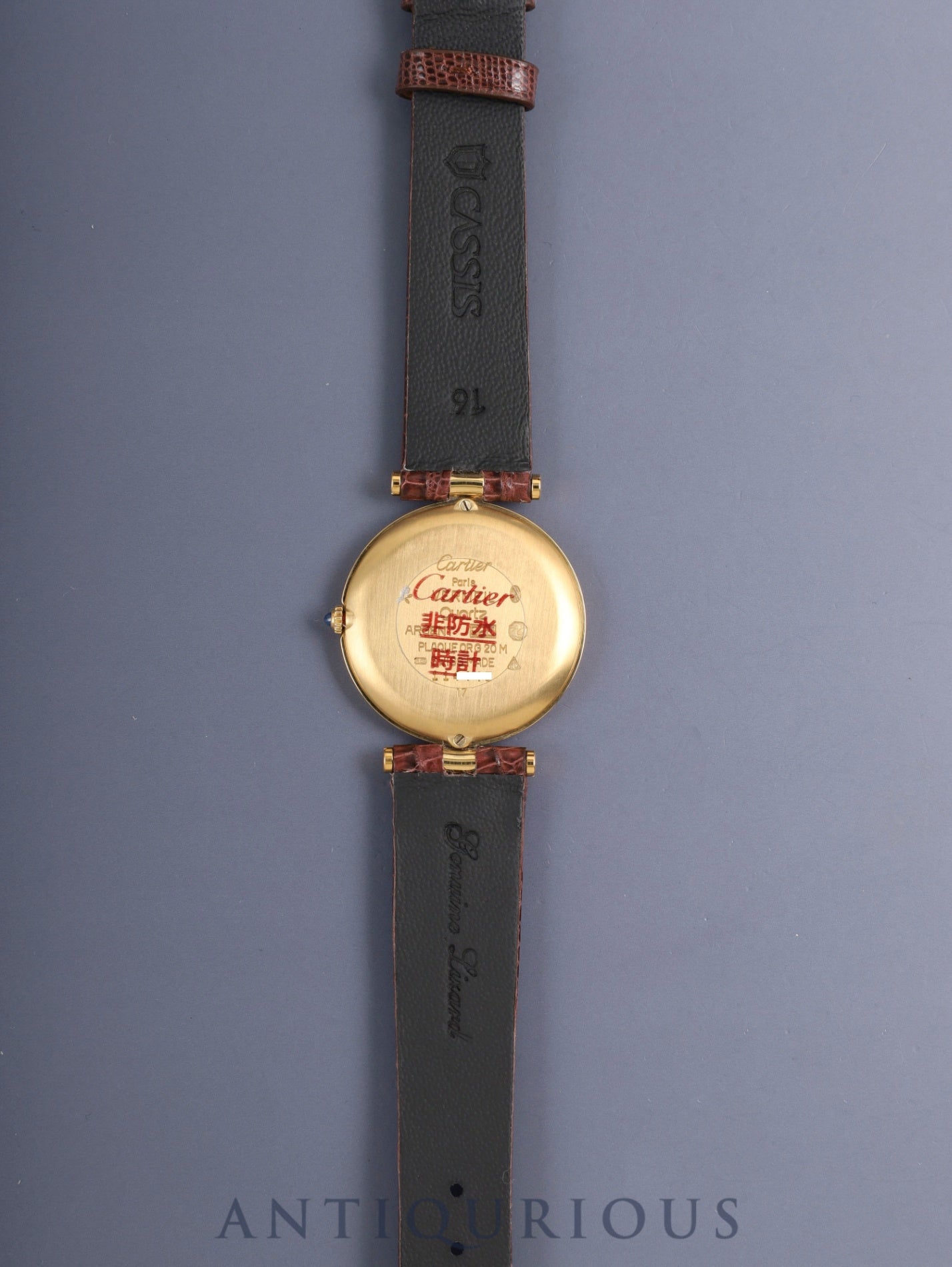 カルティエ マスト ヴァンドーム VLC LM W1001054 / 17 クォーツ Cal.81 SV925 革 純正ピンバックル（GP）アイボリークロワゾネ文字盤 箱 冊子 オーバーホール済み