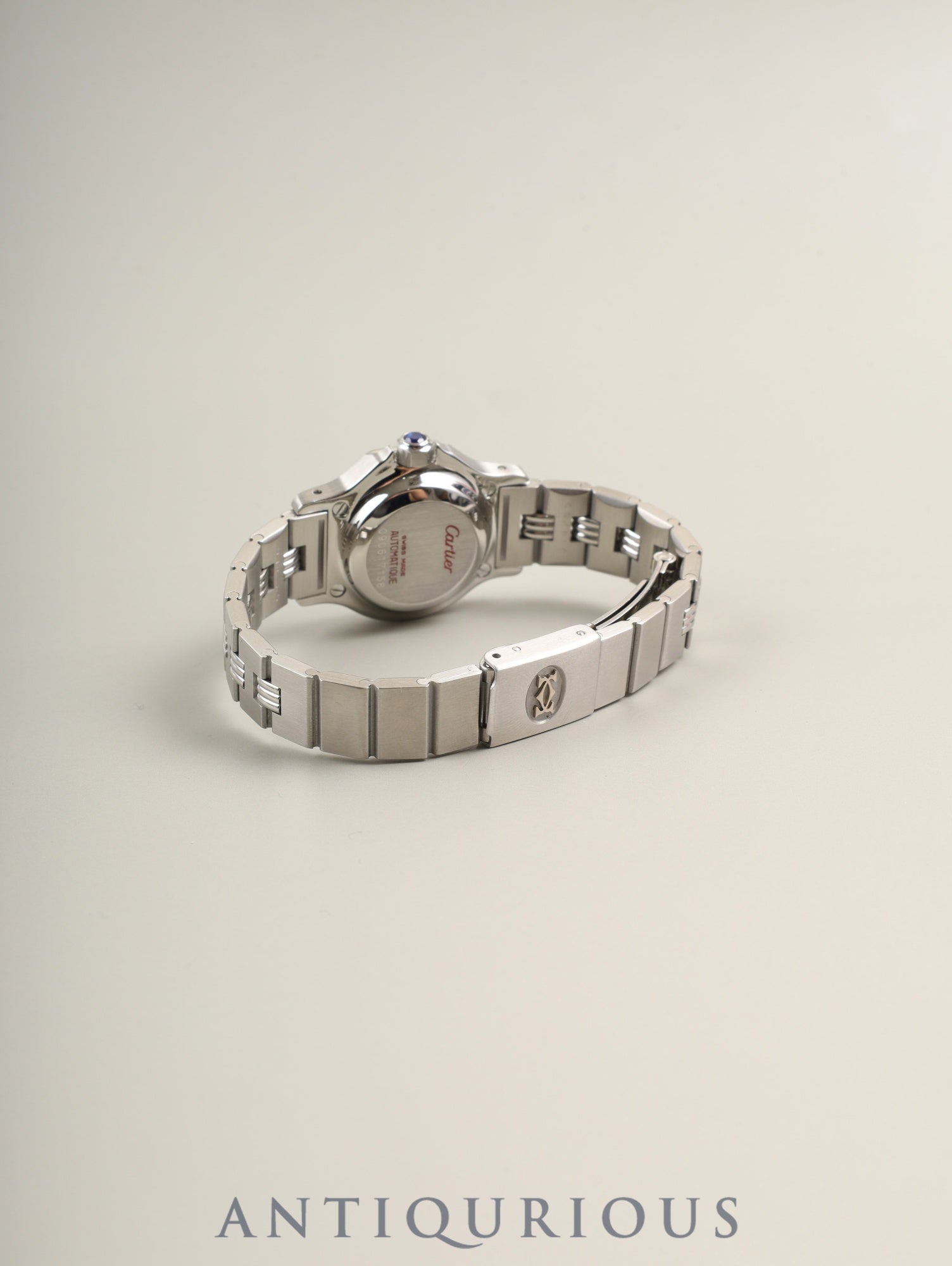 カルティエ サントス オクタゴン SM 0906 自動巻き Cal.ETA2670 SS SS ホワイトローマン文字盤 オーバーホール済み