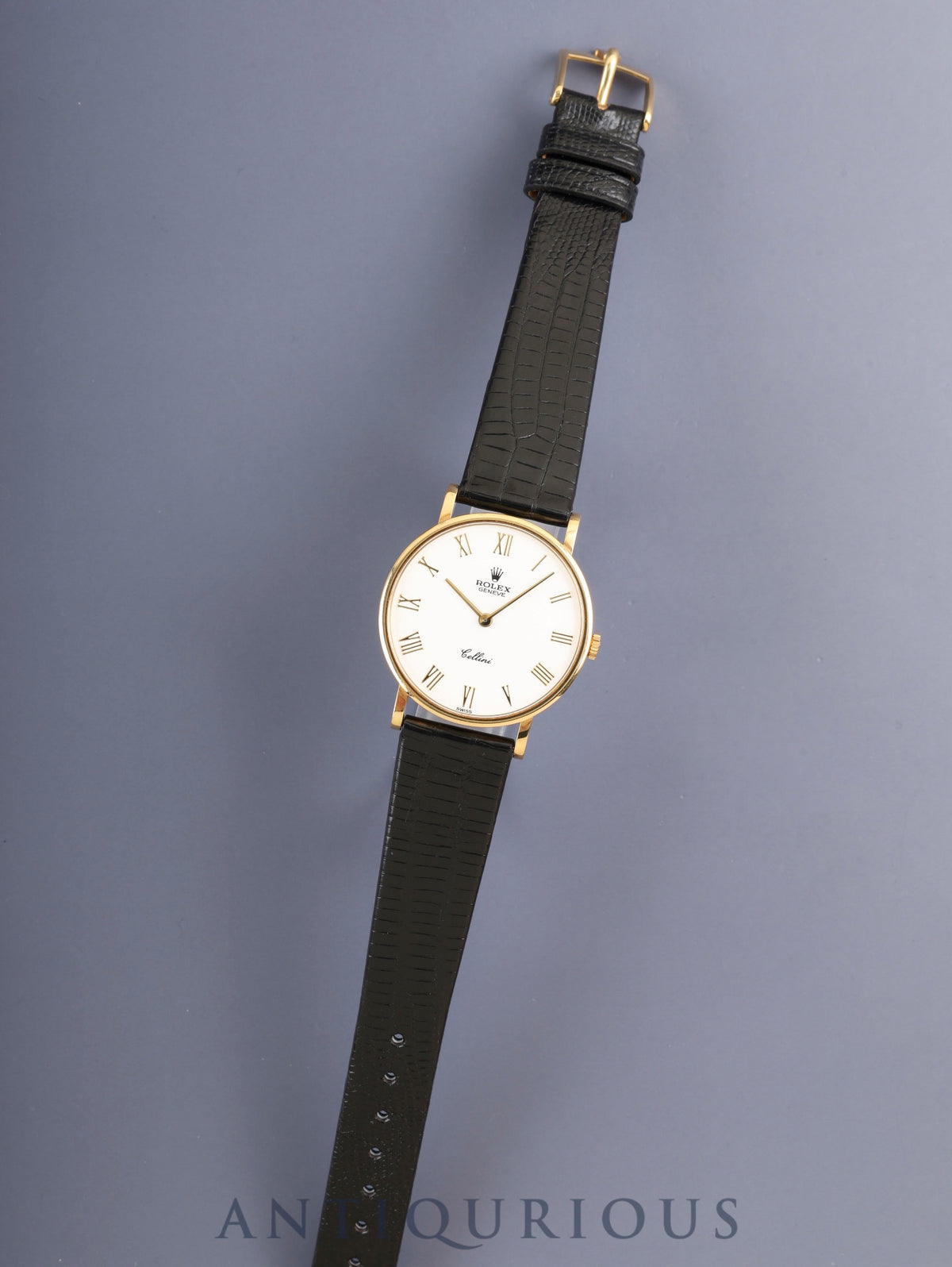 Rolex Cellini 5112 Manual Winding Cal.1602 750YG Leather Original Pin Buckle (750YG) White Roman Dial W-serial (1994-1995) With Original Leather Strap Overhauled