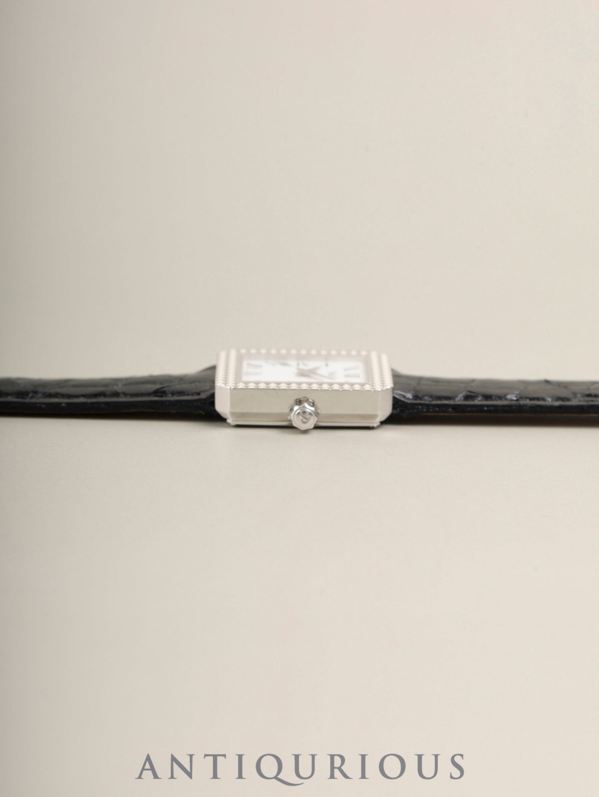 ピアジェ スクエア 85152  クォーツ Cal.- 750WG 革 純正ピンバックル（750WG）  ホワイトローマン文字盤（SWISS表記） オーバーホール済み