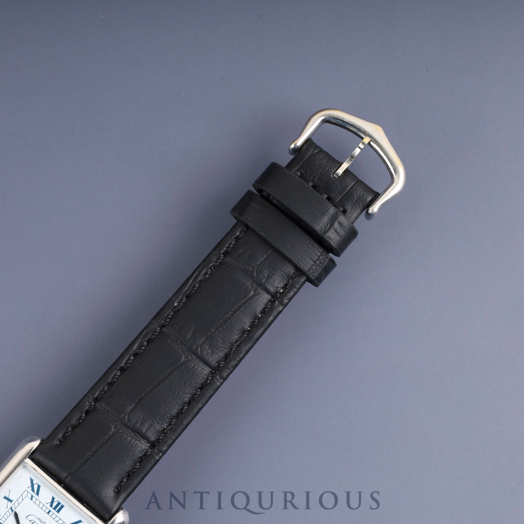 カルティエ マストタンク LM 681006 クォーツ Cal.81 SV925 革 純正尾錠（SS） ホワイトローマン文字盤 1982年頃～1995年頃 オーバーホール済み 新品仕上げ済み