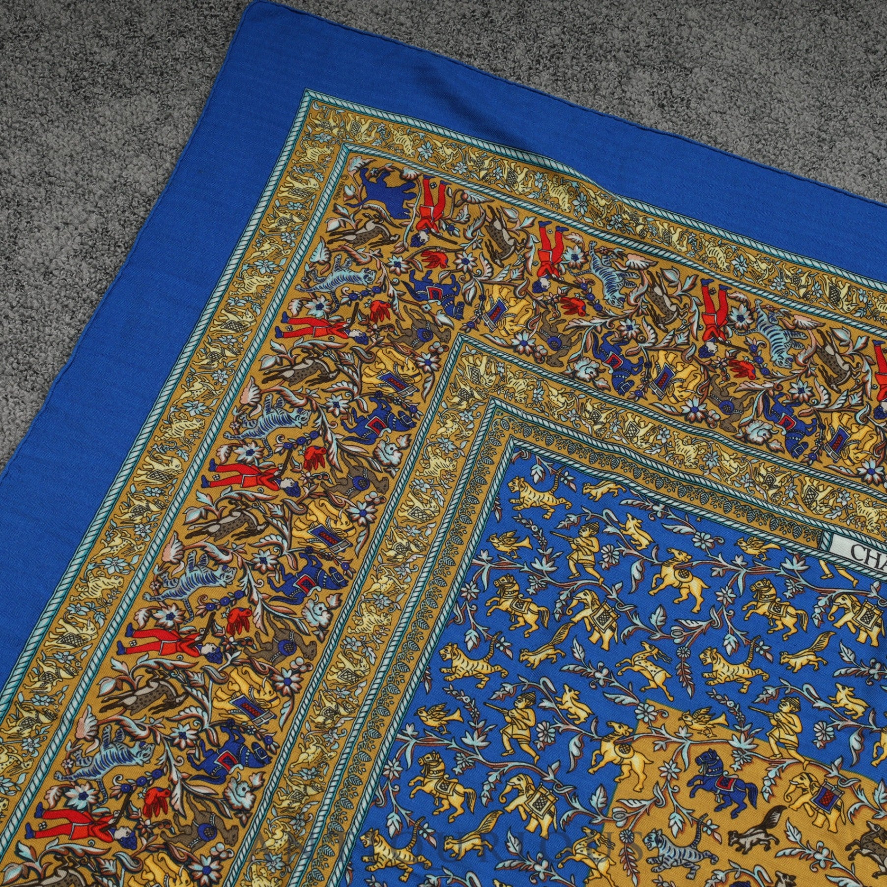 エルメス カレ ジェアン インドの狩猟 カシミア/SILK