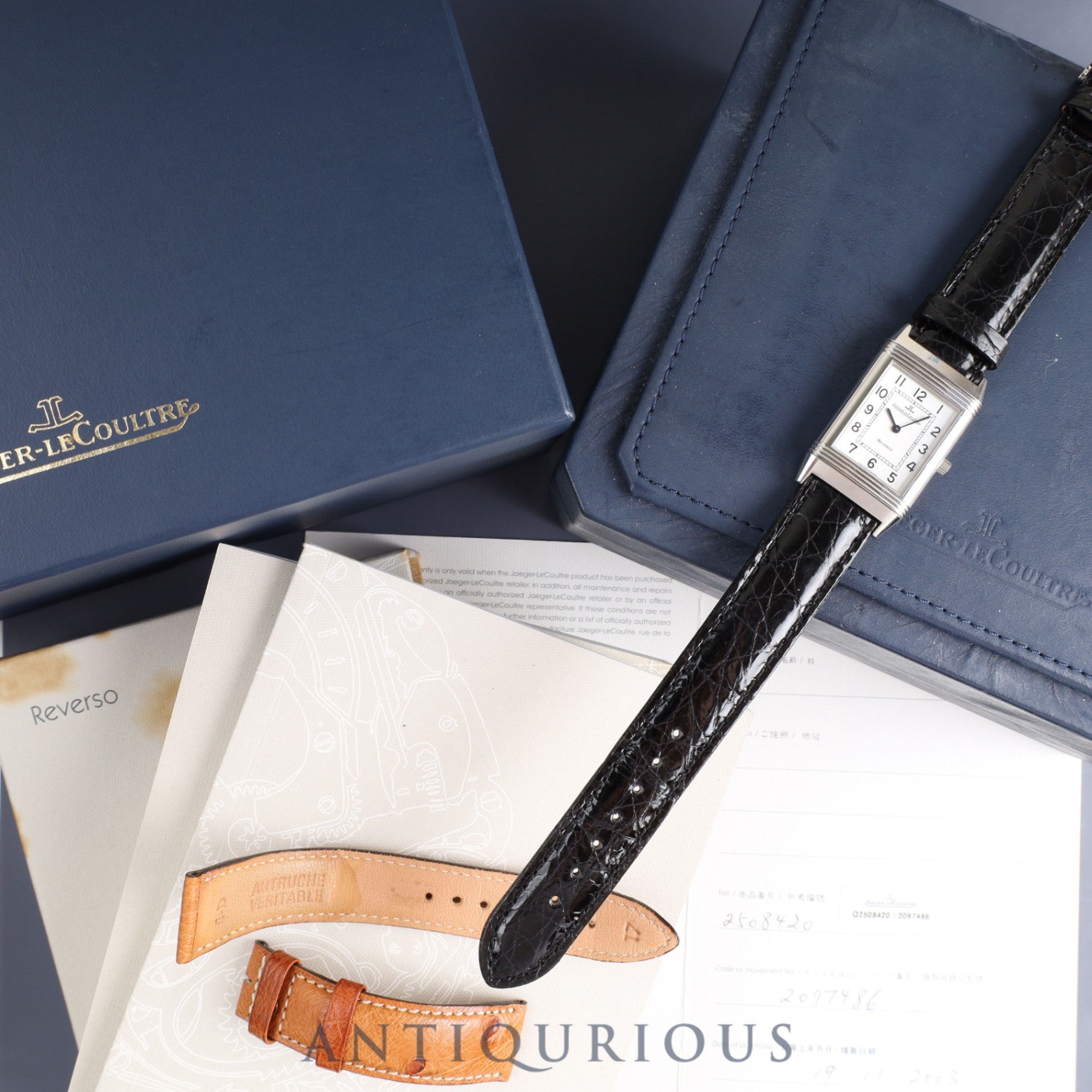 Jaeger-LeCoultre Reverso Classic 250.8.86 Manual winding Cal.846/1 SS Leather Genuine buckle (SS) Silver dial Box Booklet Warranty (2003) Genuine leather belt Overhauled