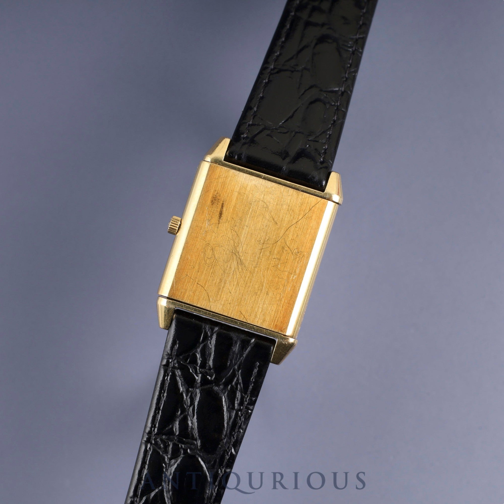 ①ジャガールクルト 純正 ベルト レザー クロコ ブラック 尾錠 【訳あり】 ジャガールクルト JAEGER LECOULTRE ブラック クロコダイル