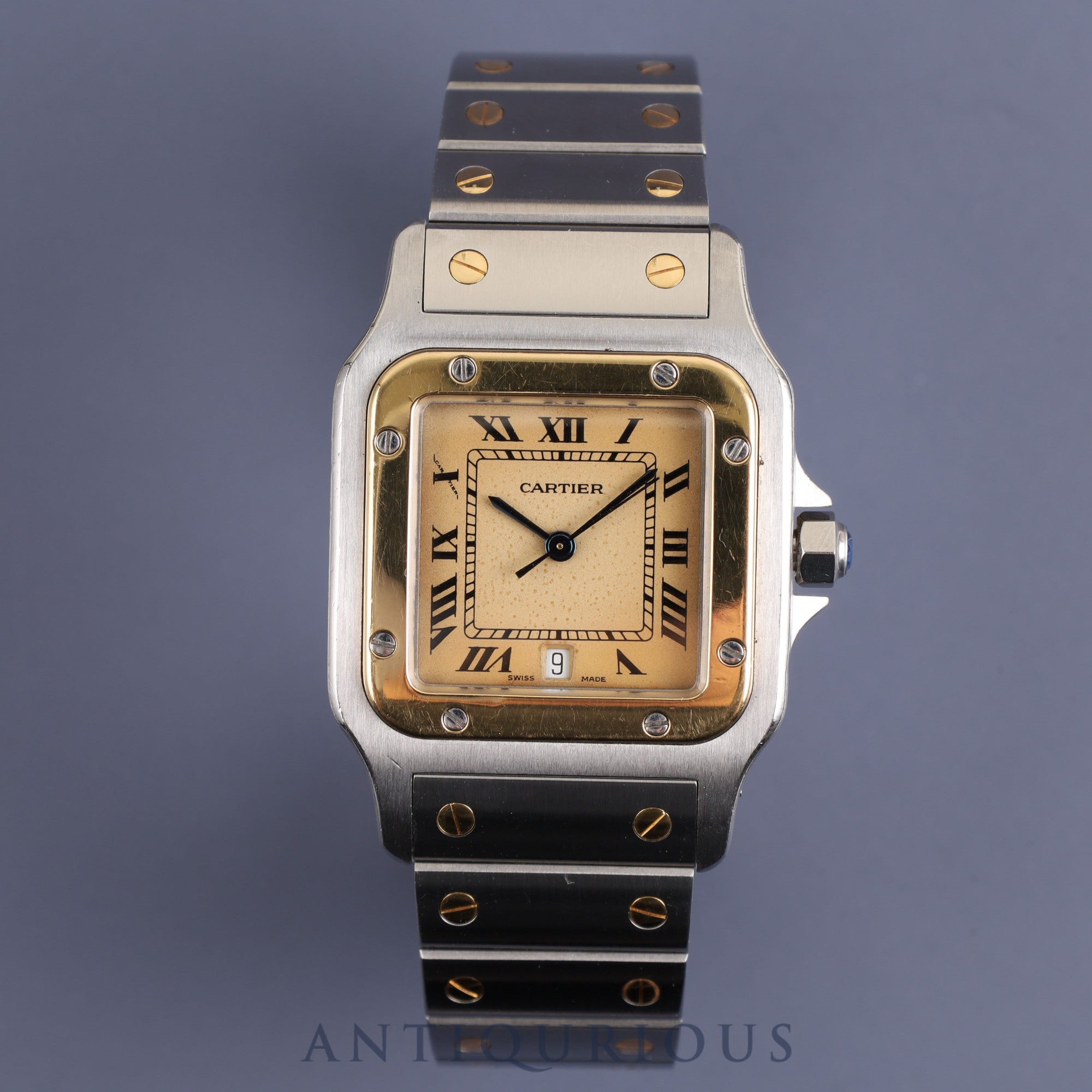 Cartier Santos Galbee LM W20011C4 / 187901 Quartz Cal.687 SS / YG Ivory Dial Overhauled