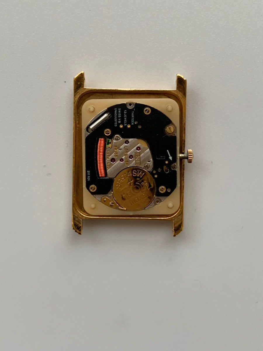 ロンジン 150周年記念モデル 5150 976 クォーツ Cal.L976.2 SS/GP 革 社外尾錠（GP）ホワイト×ゴールド文字盤 オーバーホール済み