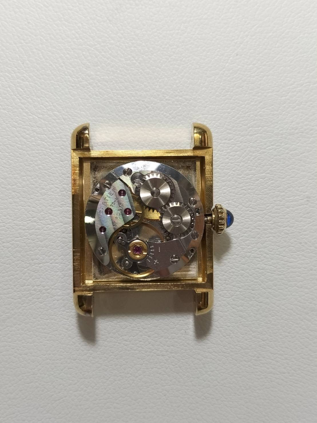 カルティエ マストタンク SM 3 手巻き Cal.78-1 SV925 革 純正ピンバックル（GP）アイボリーローマン文字盤（SWISS表記）オーバーホール済み