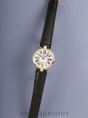 Cartier Must Vendome VLC LM W1005454 / 590003 Quartz Cal.90 SV925 Leather Genuine Deployant Buckle (GP) Opaline Dial (SWISS) Overhauled