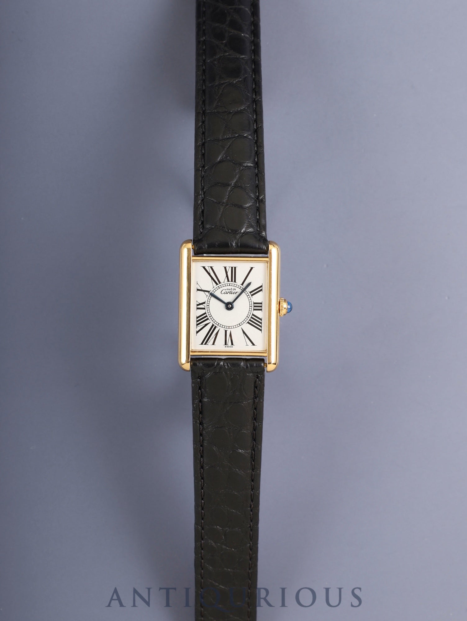 カルティエ マストタンク LM W1005654 / 590005 クォーツ Cal.690 SV925 革 純正Dバックル（GP）オパラン文字盤（SWISS表記）箱 冊子 保証書（1994年）オーバーホール済み