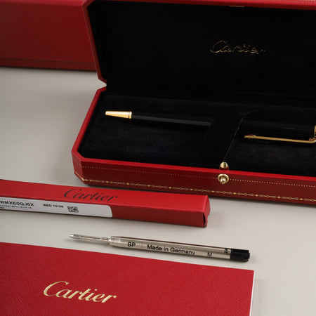 カルティエ ボールペン サントス ドゥ GP/レジン ツイスト式 保証書（2020年）箱 未使用純正リフィル