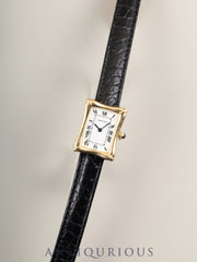 カルティエ バンブークッサン 手巻き Cal.78-1（ETA2512）AU750 革 純正Dバックル（AU750） ホワイトローマン文字盤（PARIS表記）  オーバーホール済み