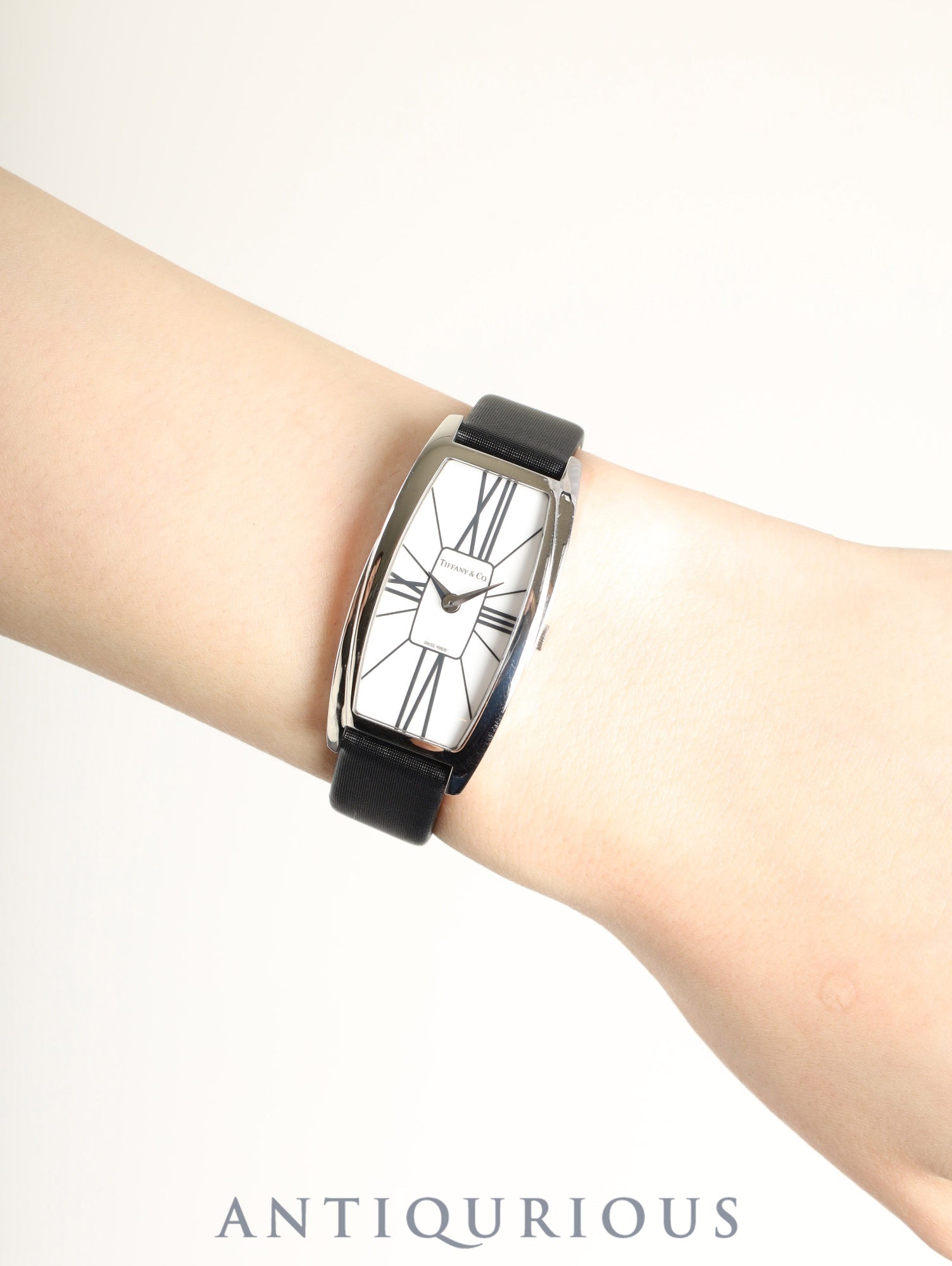 ティファニー ジェメア Z6401.10.10 クォーツ Cal.976.001 SS 純正革ベルト 純正尾錠（SS）ホワイトローマン文字盤 冊子 オーバーホール済み