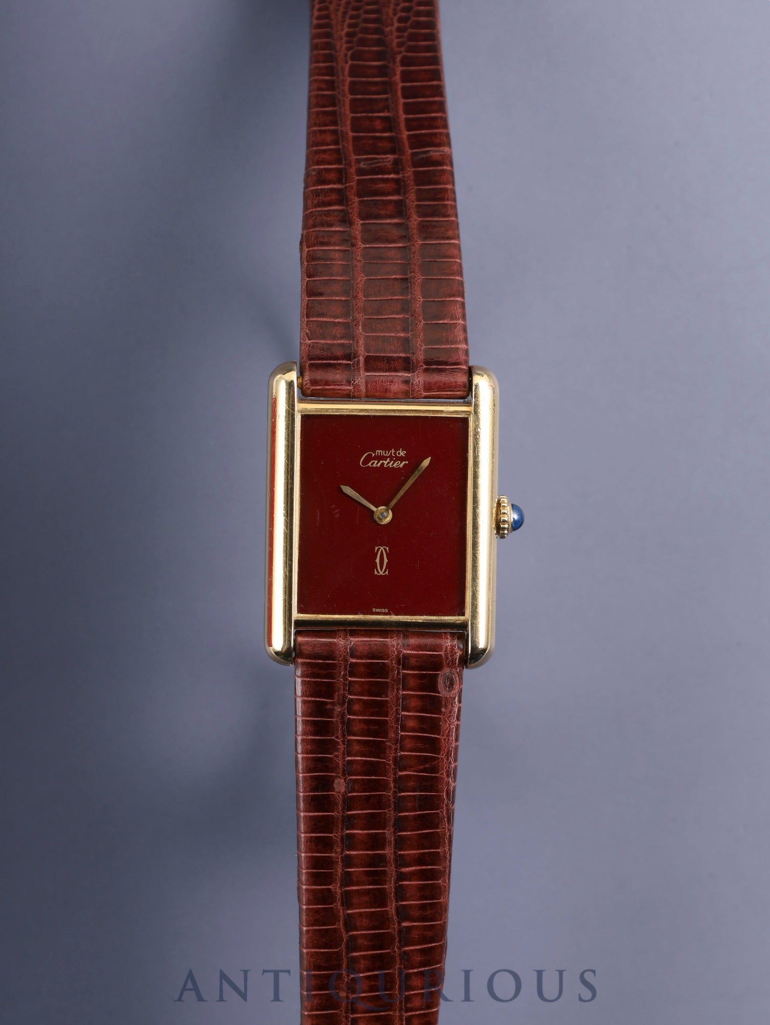 カルティエ マストタンク LM 手巻き Cal.78-1 SV925 革 純正尾錠（GP