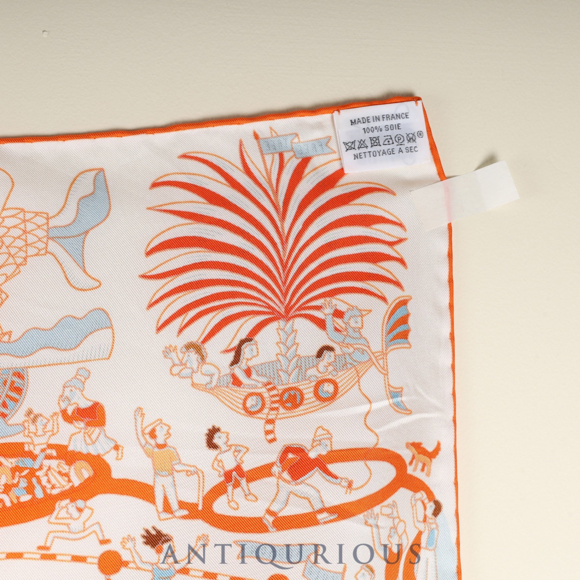 エルメス スカーフ カレ90 Exposition Universelle 万国博覧会 箱 カード タグ SILK100%