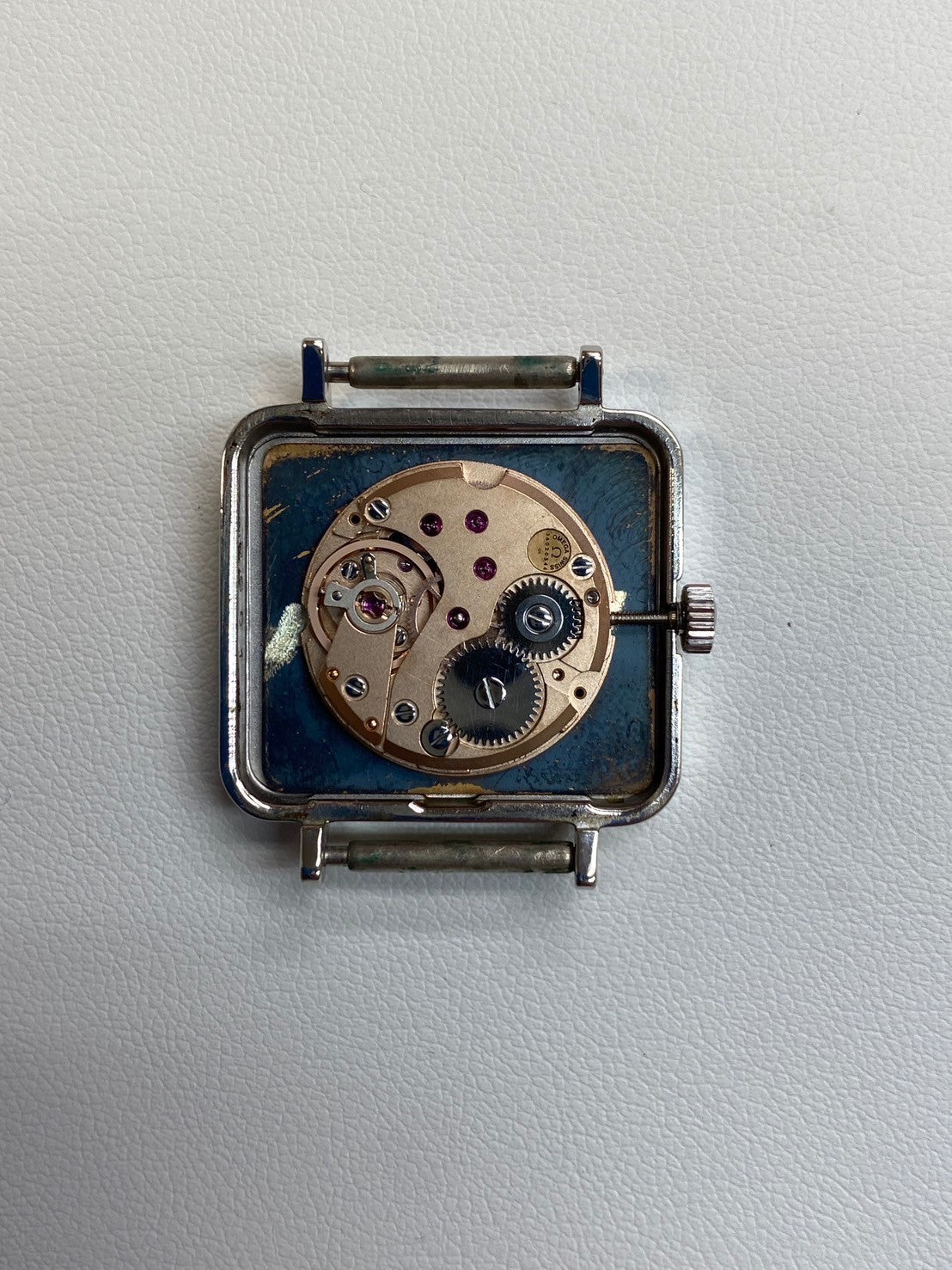 Omega De Ville 511.0375 Manual winding Cal.625 SS Leather Genuine buckle (SS) Navy dial Overhauled