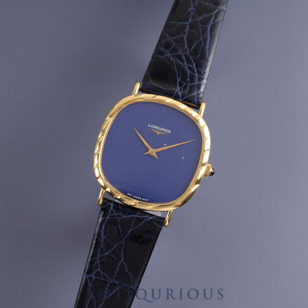 Longines Cushion 847 4313 Manual winding Cal.L847.4 YG Genuine buckle Lapis lazuli dial