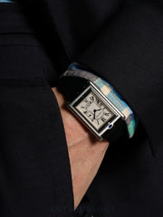 Cartier Tank Basculante XL W1016055/2522 Quartz Cal.012N SS, Leather strap, Original SS deployment buckle, White Roman dial (SWISS MADE marking), Overhauled