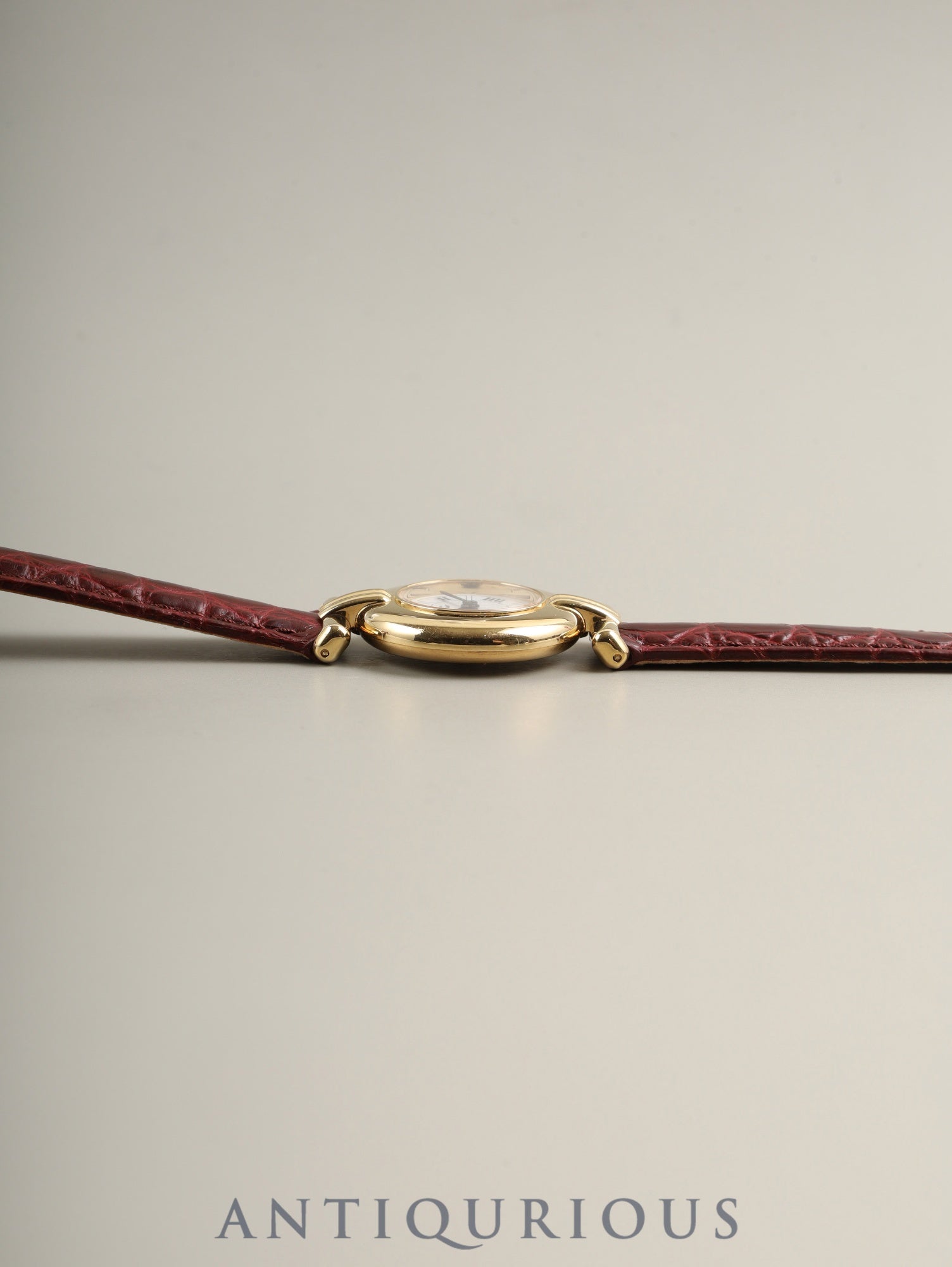 カルティエ マストコリゼ W1009954 / 1902 クォーツ Cal.90.06 SV925 革 純正Dバックル（GP） ホワイト飛びローマン文字盤 箱 冊子 保証書（1996年）オーバーホール済み