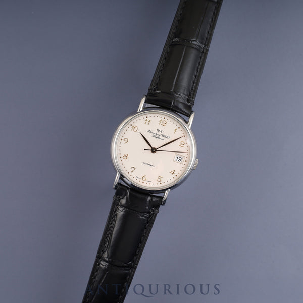IWC ポートフィノ IW351323 自動巻き Cal.- SS 革 純正尾錠（SS）シルバーアラビア文字盤 オーバーホール済み