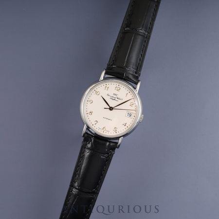 IWC ポートフィノ IW351323 自動巻き Cal.- SS 革 純正尾錠（SS）シルバーアラビア文字盤 オーバーホール済み