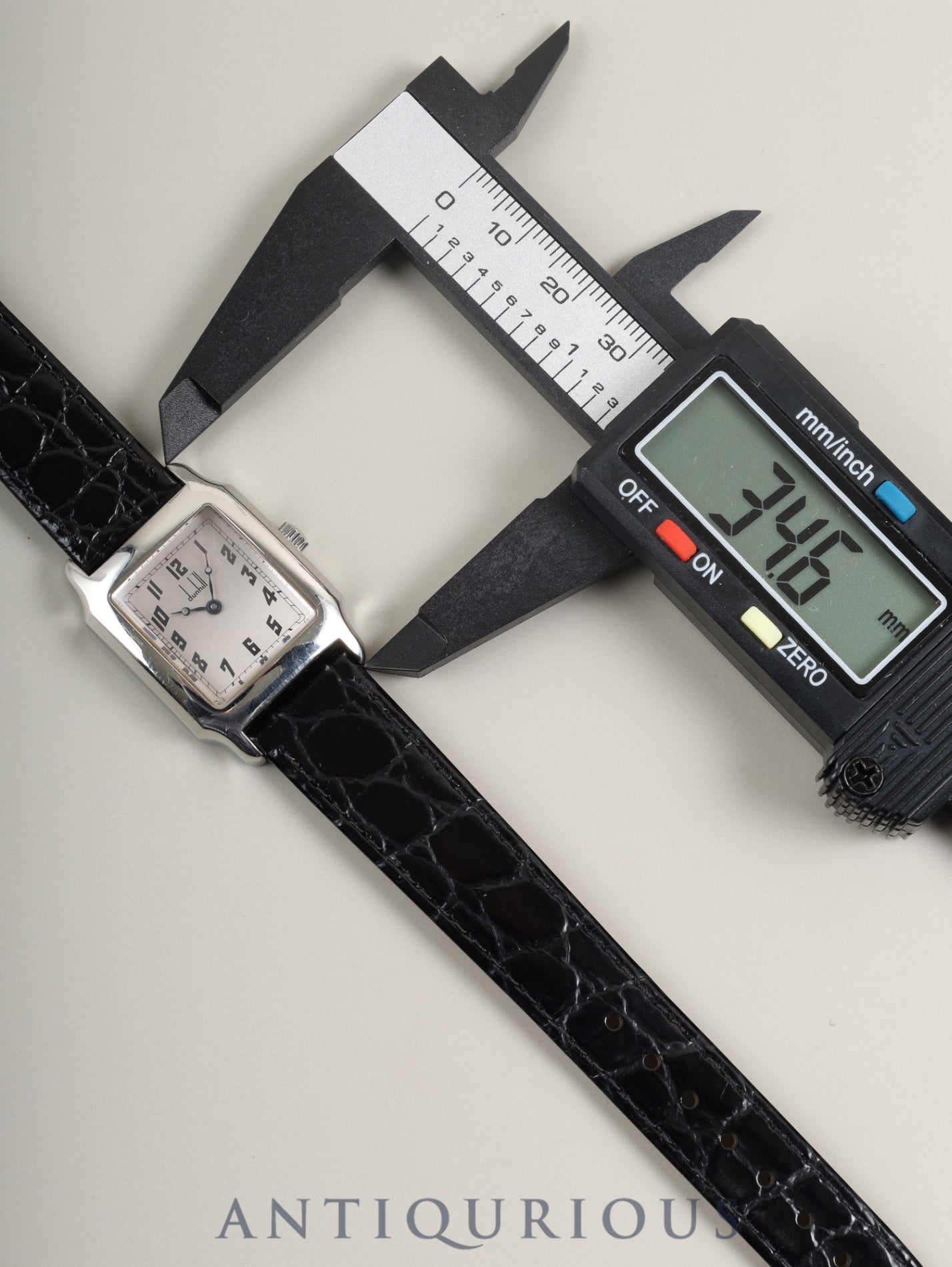 ダンヒル センテナリー 手巻き SS 革 純正尾錠（SS）シルバー文字盤 オーバーホール済み