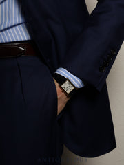 Cartier Must Tank GM (XL) W1013754 / 2413 Quartz Caliber 687 SV925 Leather Strap with Genuine D-Clasp (GP) Buckle Ivory Roman Dial (SWISS MADE) Overhauled