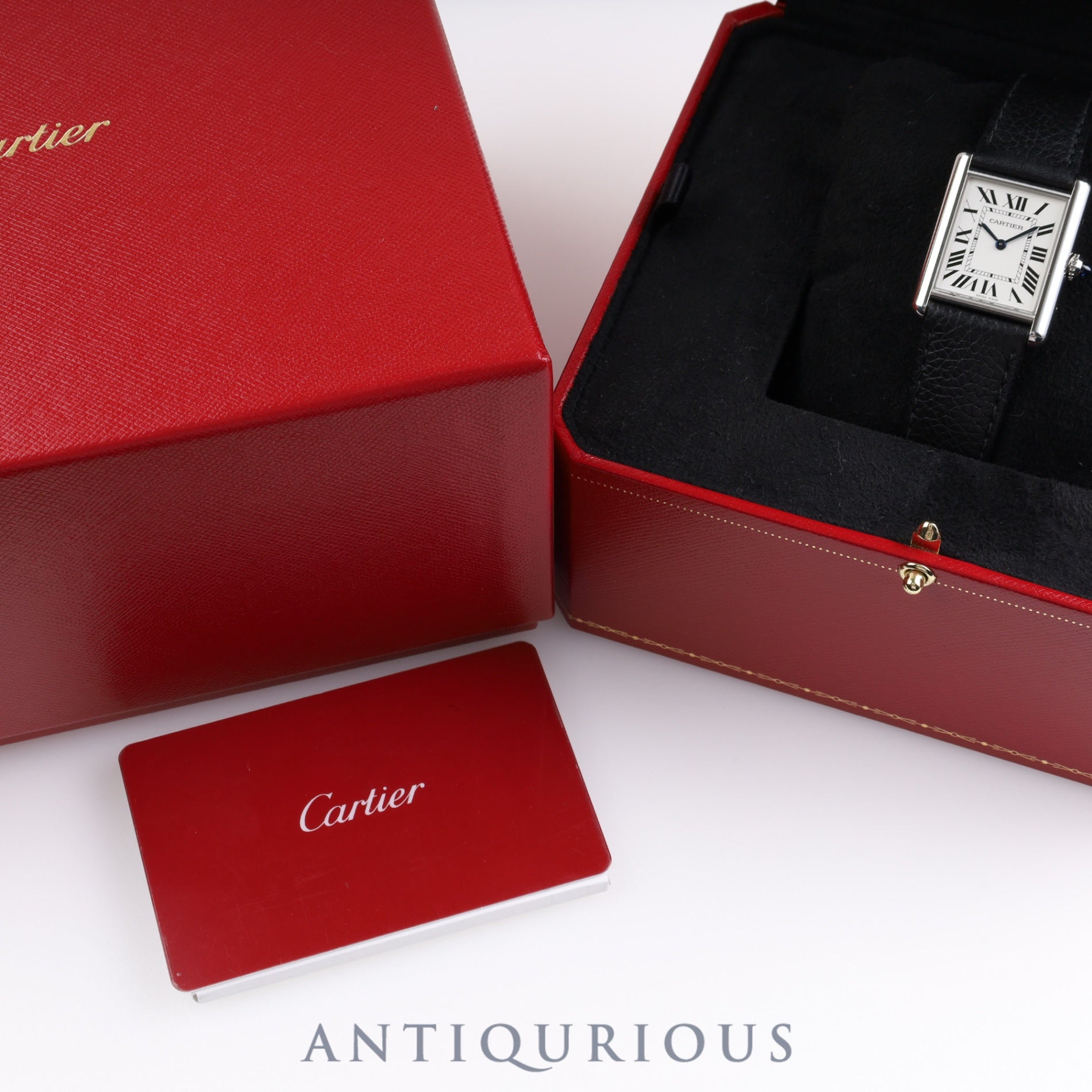 Cartier Tank Must LM QZ WSTA0041 / 4323 SS Leather Genuine Buckle (SS) Silver Dial Box Warranty (2021)