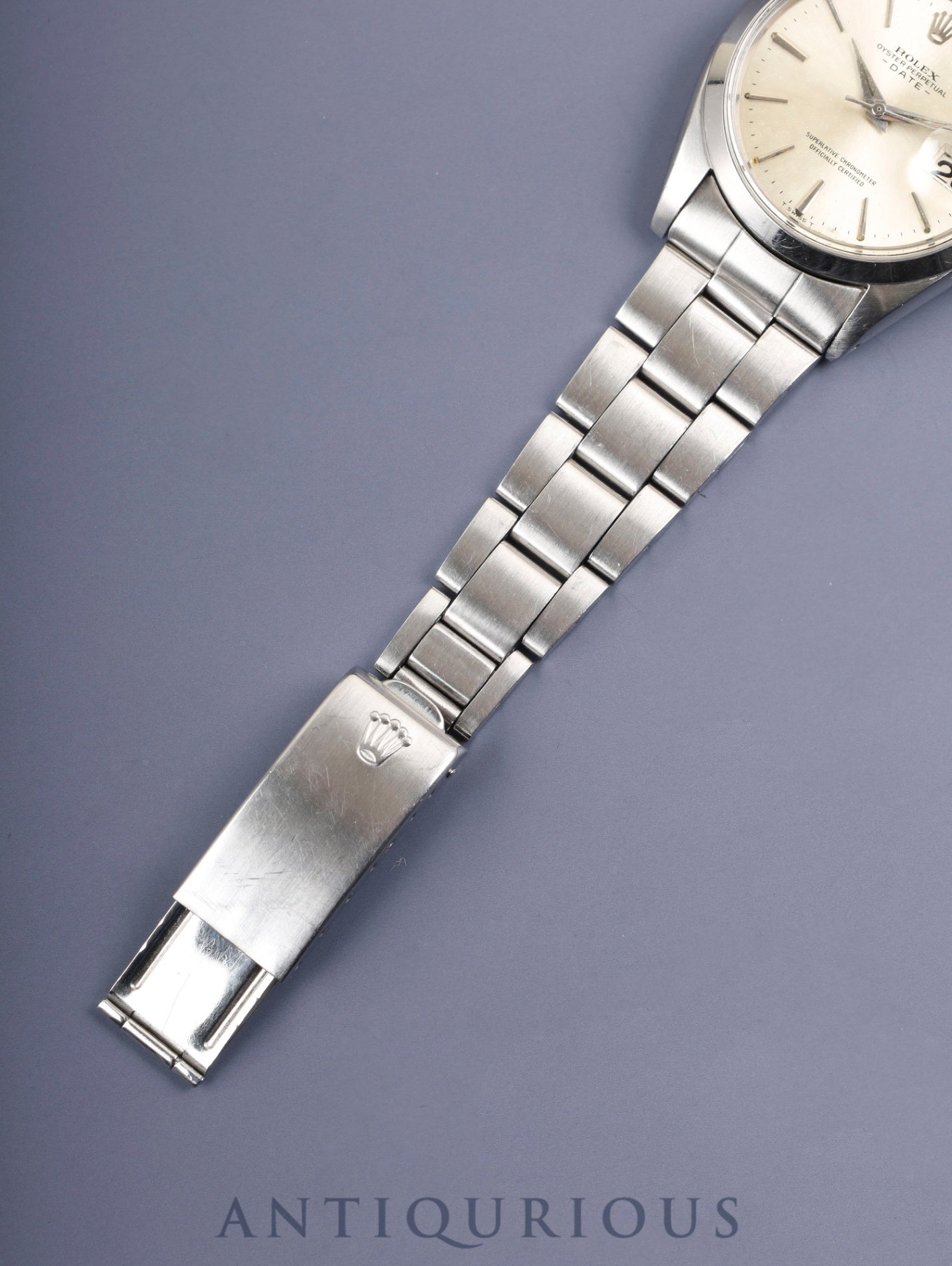 ロレックス オイスターパーペチュアルデイト 1500 自動巻き Cal.1560  SS SS シルバー文字盤 11番（1964年）オーバーホール済み