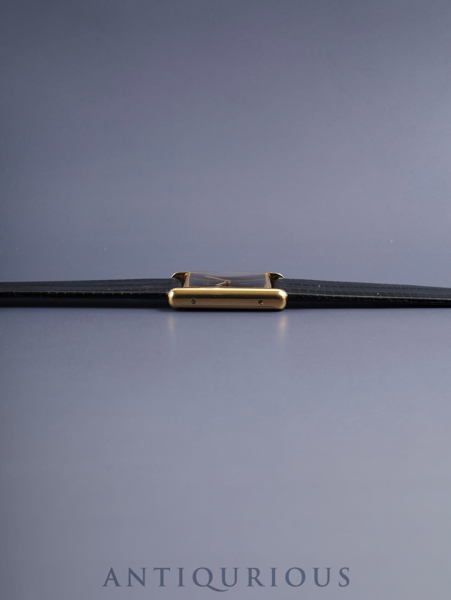 カルティエ マストタンク LM 手巻き Cal.78-1 SV925 革 純正ピンバックル（GP）オニキス文字盤（SWISS表記）オーバーホール済み
