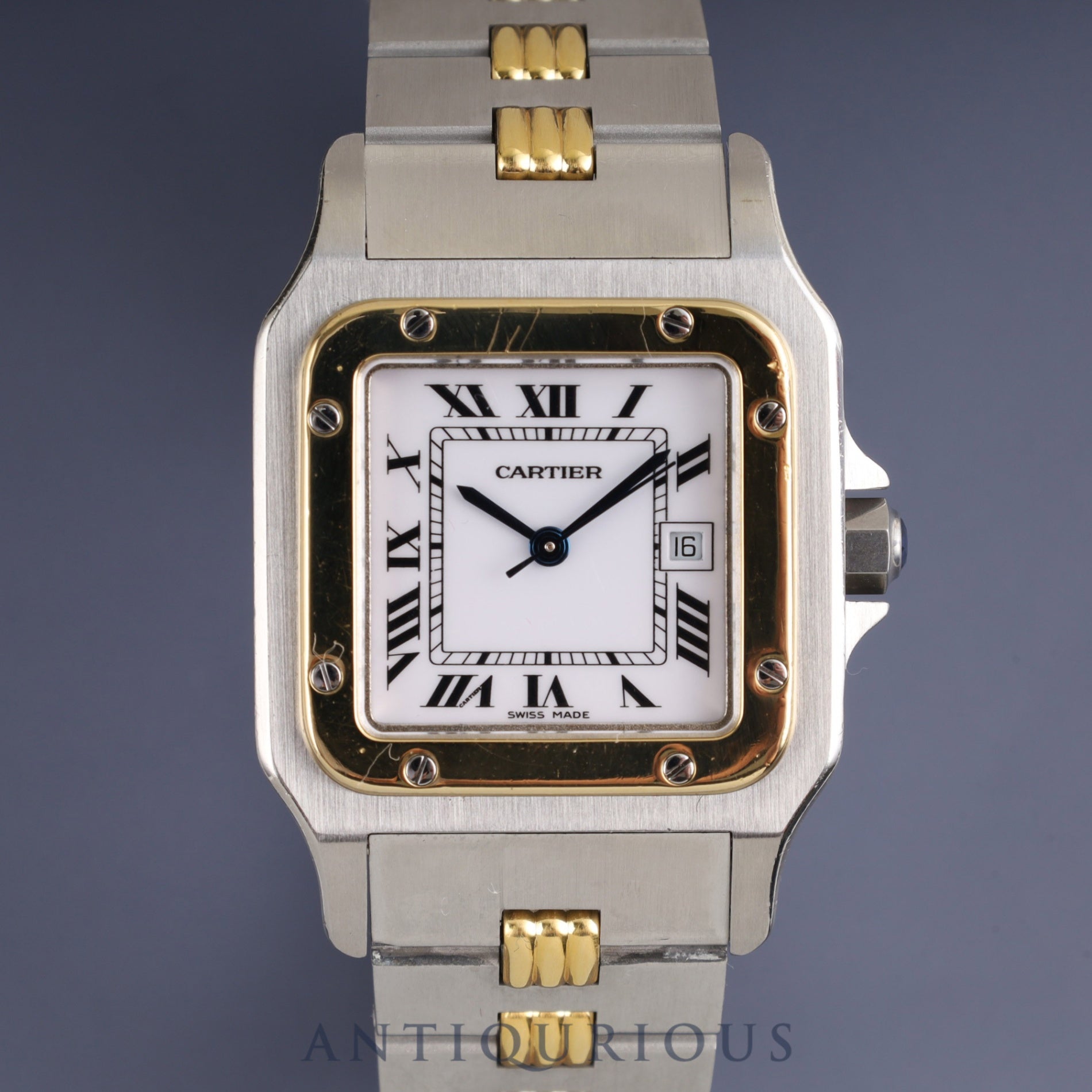 Cartier Santos Galbee LM AC23.80gr OR 0.750 4.05gr / 2961 Ref.81036232 Automatic SS / YG SS / YG White Roman dial Complete service (full maintenance) completed at Cartier boutique