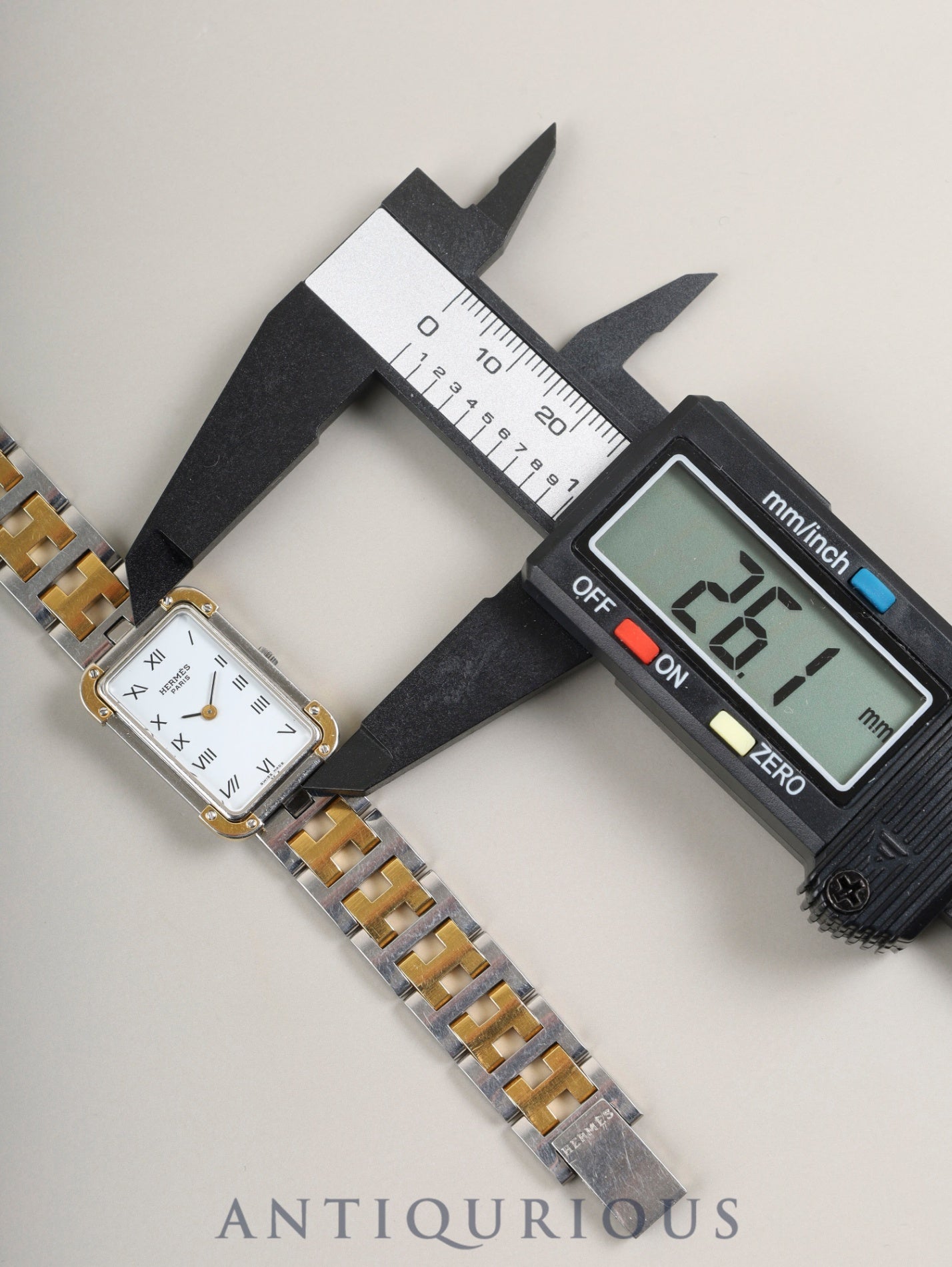 エルメス クロアジュール 54 10 75 クォーツ Cal.976.001 SS/GP  SS/GP ホワイト文字盤 オーバーホール済み