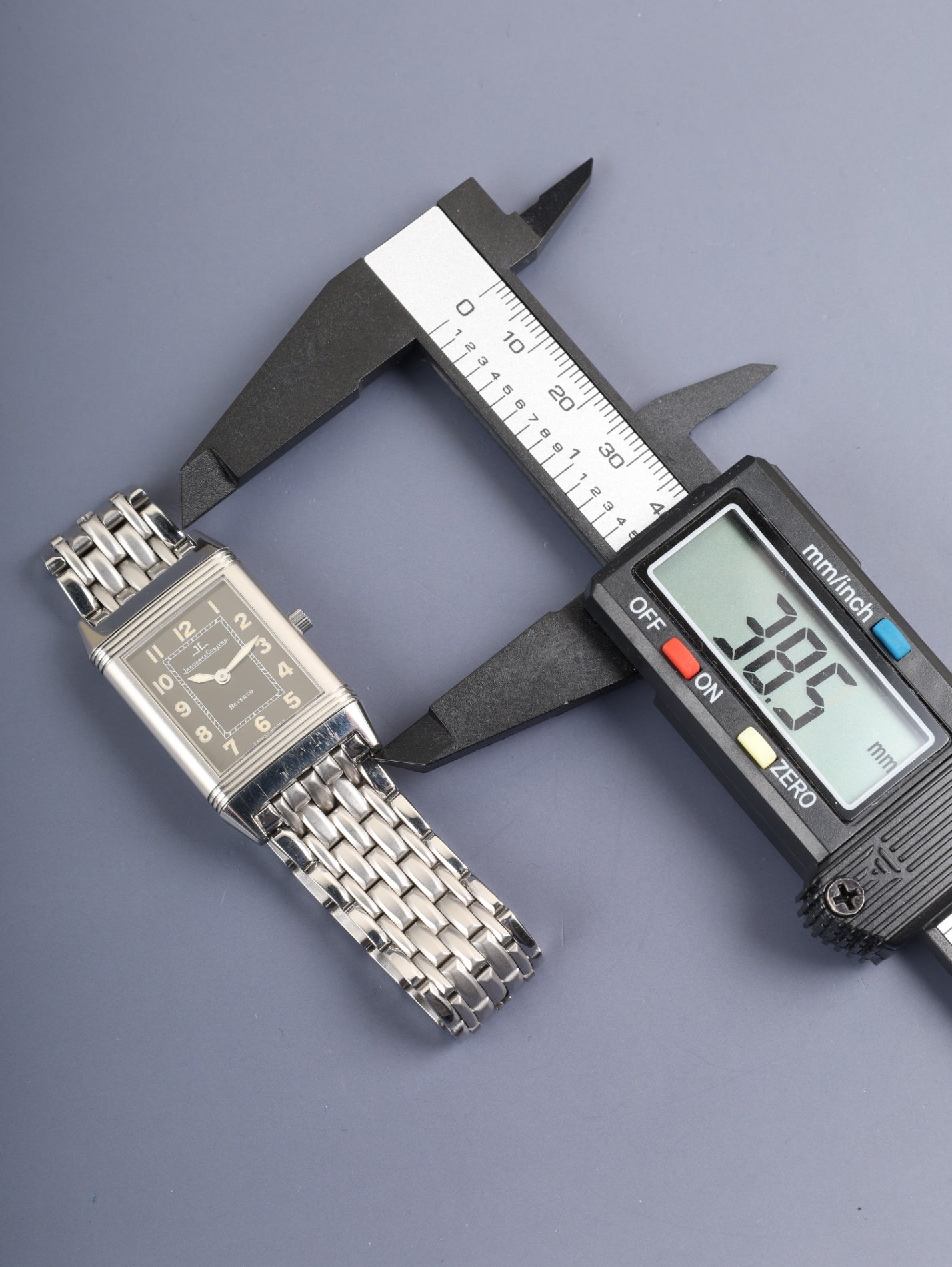 ジャガー・ルクルト レベルソ クラシック シャドウ 251.8.86 手巻き Cal.846-1 SS SS  グレーアラビア文字盤（T SWISS MADE T表記） 23×38mm 1990年代前半〜後半 オーバーホール済み