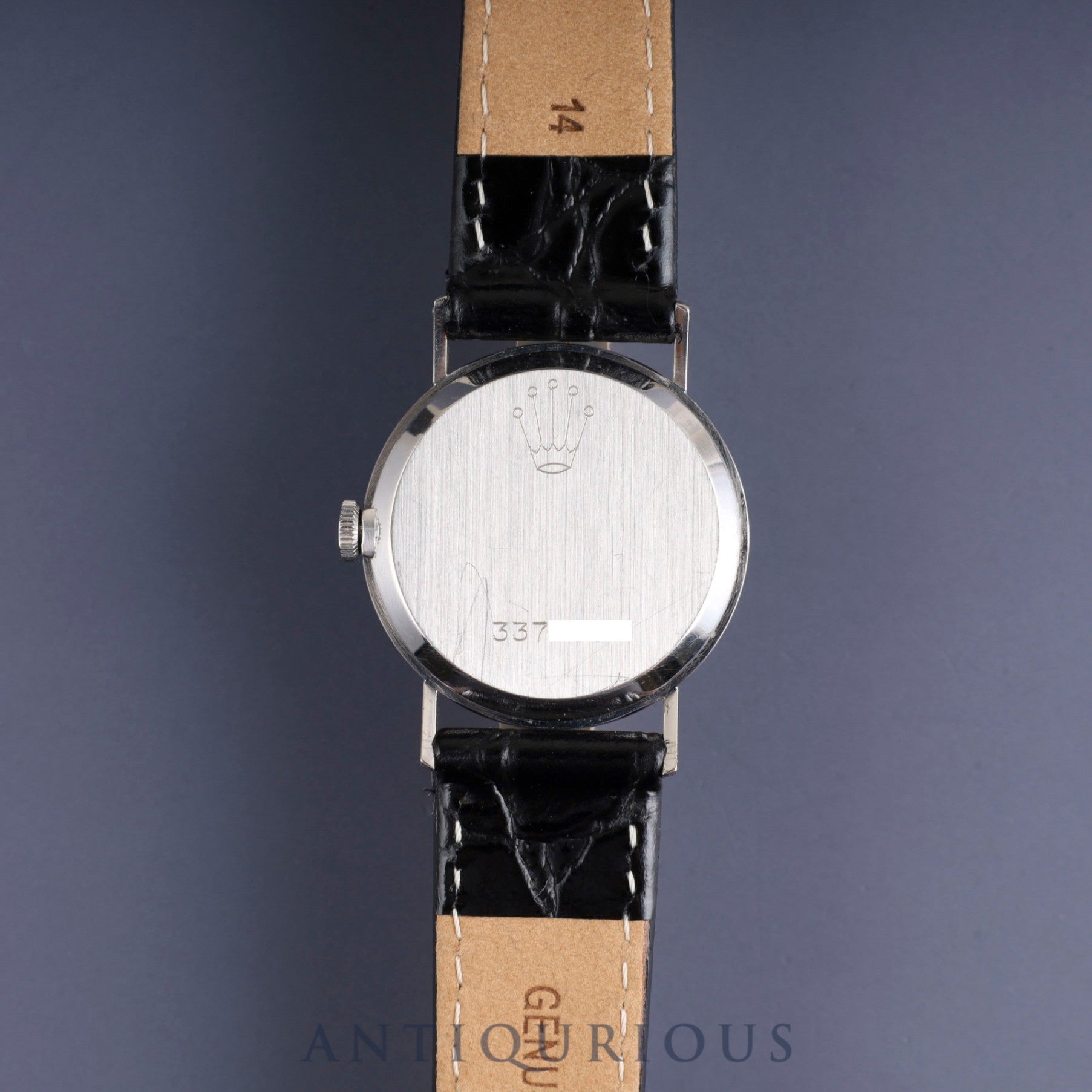 Rolex Cellini 3810 Manual winding Cal.1600 750 Leather Third party buckle (SS) Grey dial 24mm 3rd series (1971) Overhauled